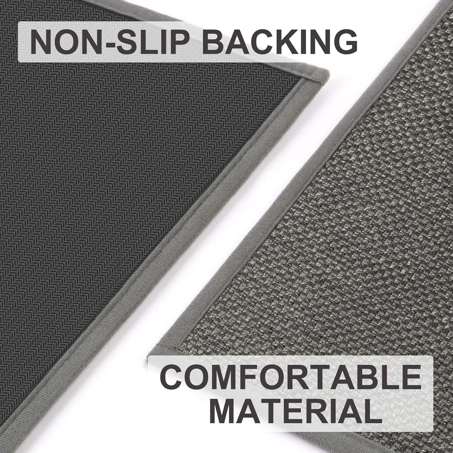 LEKEEPGO Door Mat 24"x36", Non Slip Door Mat Indoor Entrance, Rubber Backing Front Indoor Door mat Washable Absorbent Low-Profile Entryway Entry Resist Dirt Inside Door Mats, Grey