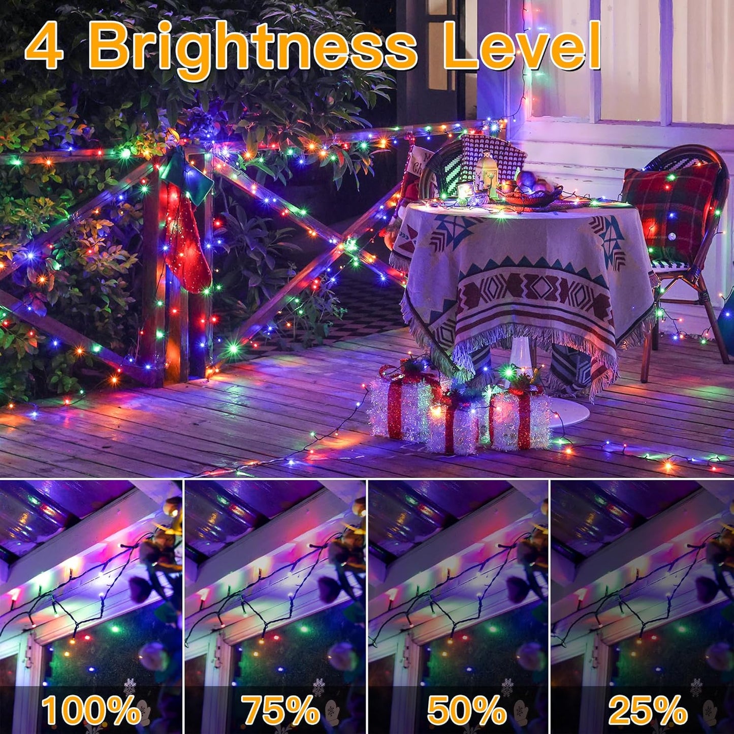 Ollny Christmas Lights, 1000LED 328FT Long Christmas Tree Lights with 8 Modes Remote Timer IP44 Waterproof, Outdoor Christmas Lights for Tree House Yard Outside Xmas Decorations Multicolor