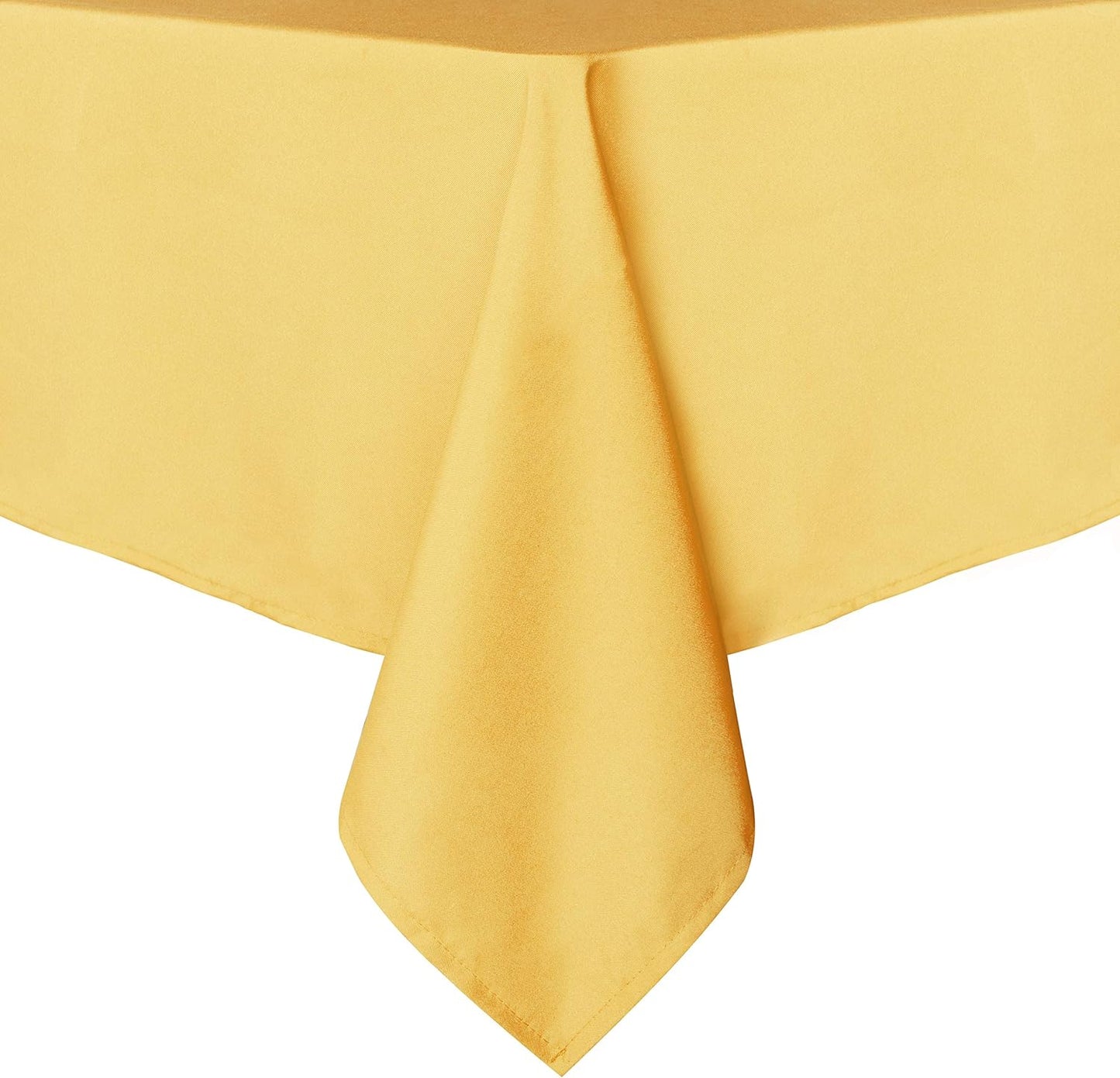 sancua Rectangle Tablecloth - 70 x 120 Inch - Stain and Wrinkle Resistant Washable Polyester Table Cloth, Decorative Fabric Table Cover for Dining Tables, Buffet Parties and Camping, Yellow