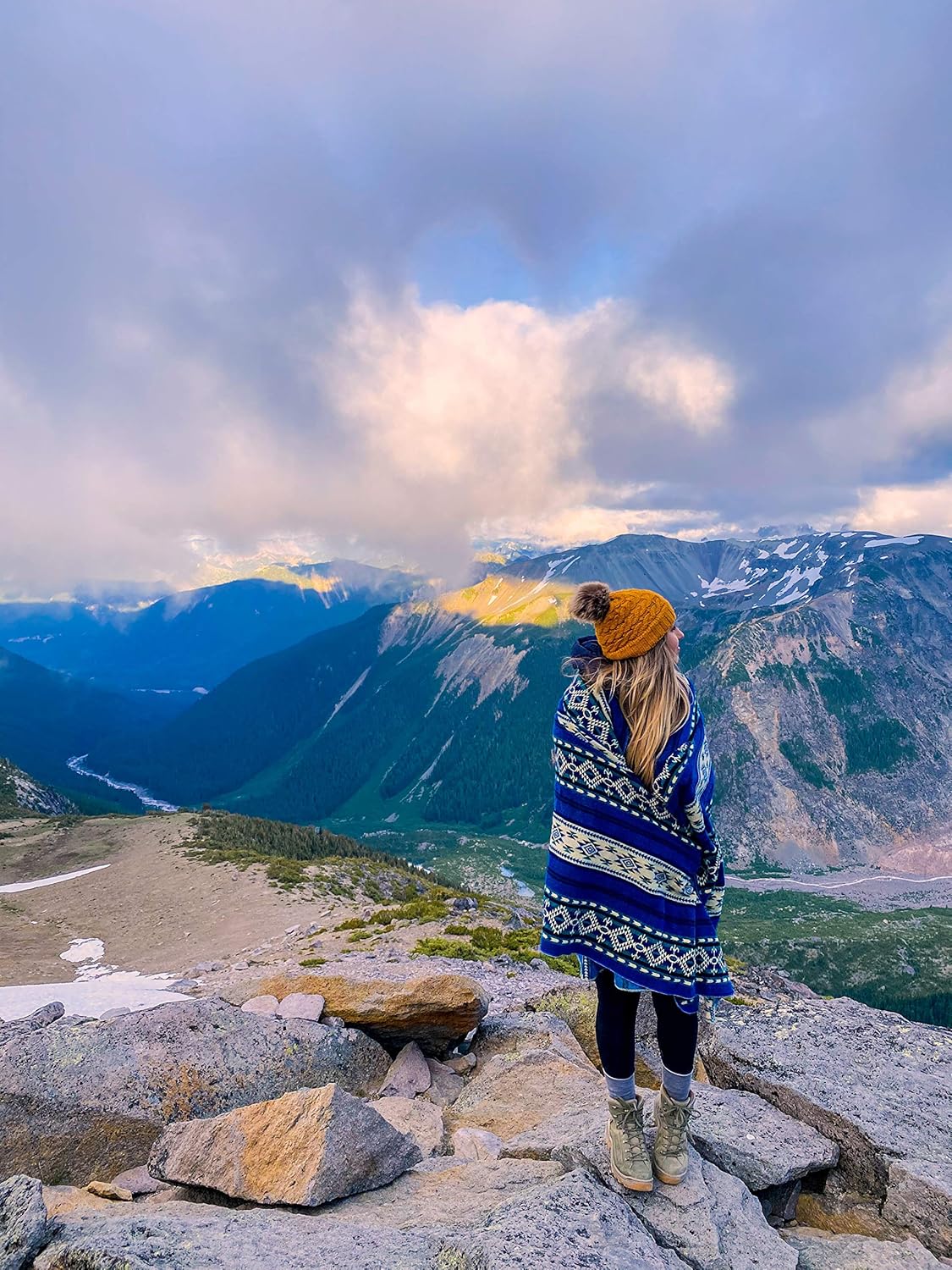 Inca Aztec Throw, Queen, King Blanket | Southwest Indian Navajo Boho Style | Native Cover for Camping, Bedding, Couch, Vanlife | Faux Alpaca, Lightweight, Hypoallergenic (Kocha Blue, Throw)