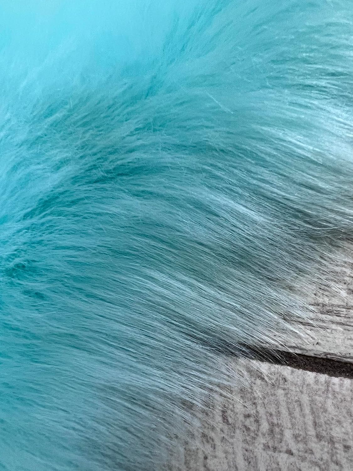 LAMBZY Faux Sheepskin Super Soft Hypoallergenic Free Shape Silky Shag Rug, Luxury Shaggy Plush Carpet for Bedrooms Living Kids Room Sofa Rugs (Blue, Triple Side by Side 3'x6')