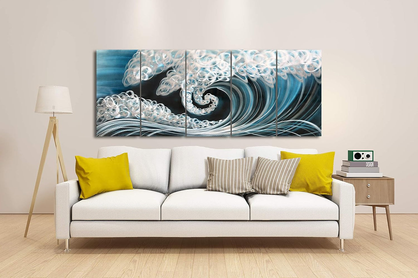 Yihui Arts Handmade Popular Sea Weaves Metal Wall Art Decor Nautical Artwork for Living Room Bedroom Bathroom Decor