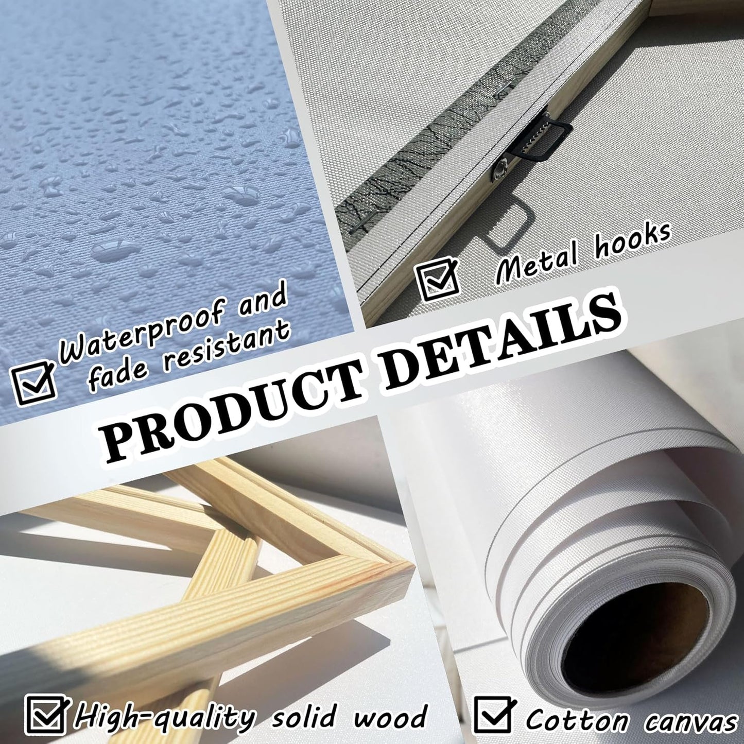 Mofutinpo Black and Blue Abstract Wall Art: Large, Modern Canvas Wall Art for Living Room, Bedroom, Office Decorations - Blue, Grey, Black and White Wall Decor Paintings & Pictures 20×40