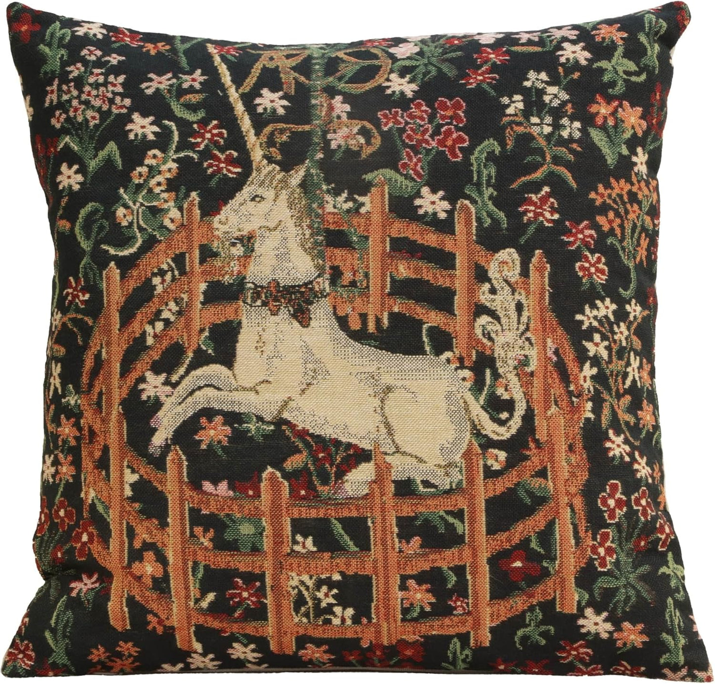 Charlotte Home Furnishings Couch Pillow Covers 16X16 in, Unicorn Decorative Throw Pillow Covers, Belgian Square Tapestry Cushion Case, Living Room Bed Sofa Home Decor, Soft Cotton Jacquard Woven