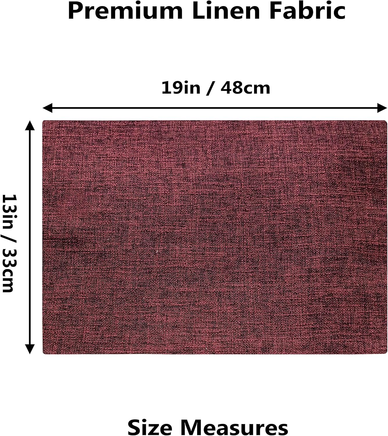 Home Brilliant Red Placemats Set of 8 Cloth Placemat for Holiday Heat Resistant Dining Table Mats Kitchen Washable Place Mats, Wine Red