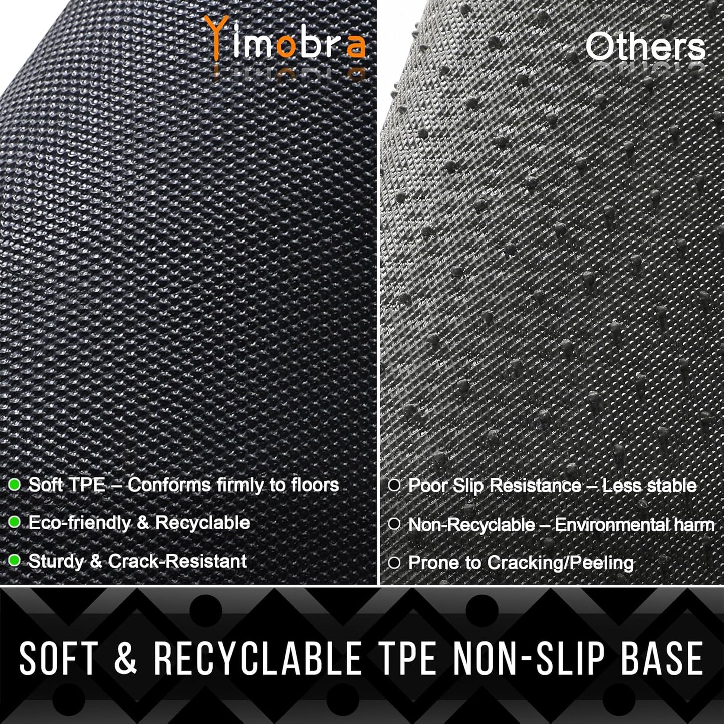 Yimobra Front Door Mat Outdoor Indoor 47x32, All-Season, All-Weather, Heavy Duty Welcome Door Mats Outside Entrance, Non Slip Porch Patio Entrance Mat, Blue