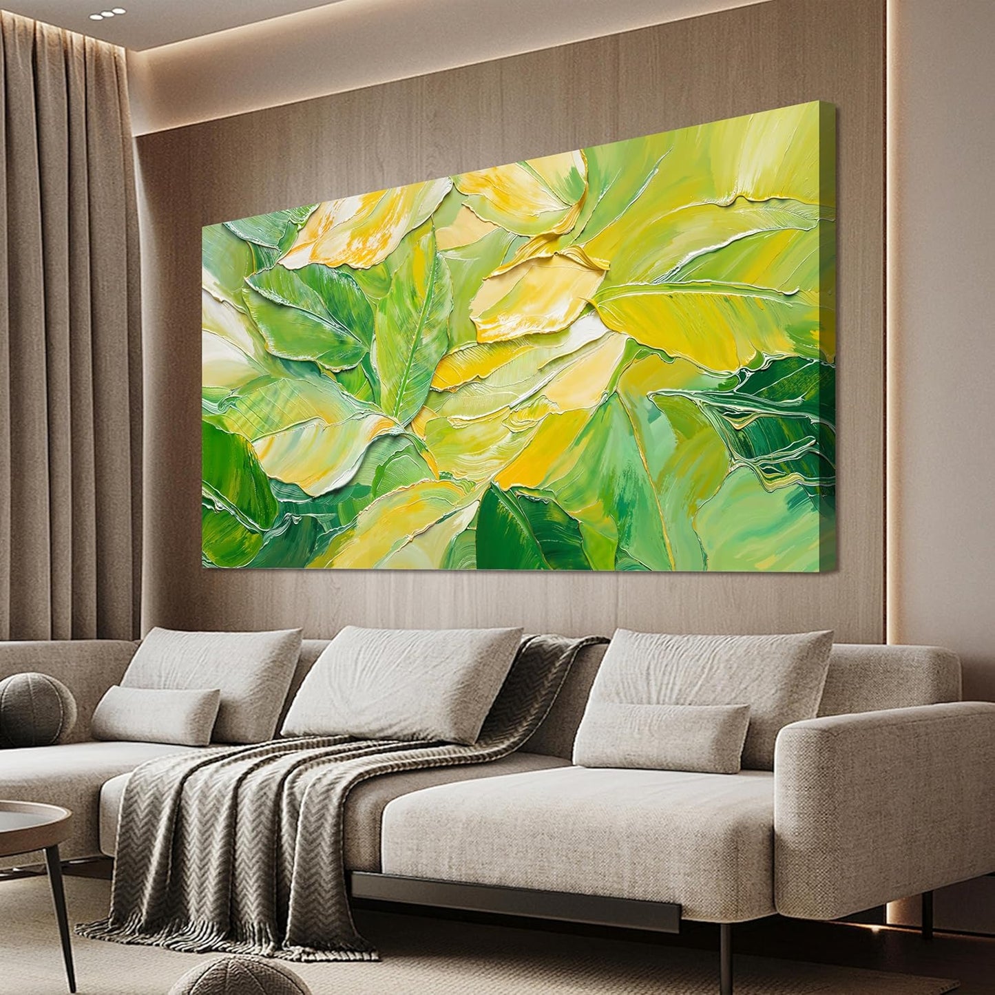 Canvas Wall Art Decor Large Wall Art Pictures for Living Room Artwork for Walls Abstract Green Wall Art Prints Abstract Canvas Art Wall Decor Wall Decorations Bedroom Home Aesthetic Wall Art Decor 24"X48"