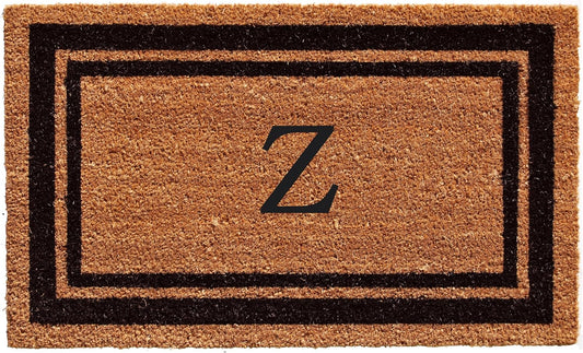 Calloway Mills 152963672Z Black Border 36" x 72" Monogram Doormat Letter (Z)
