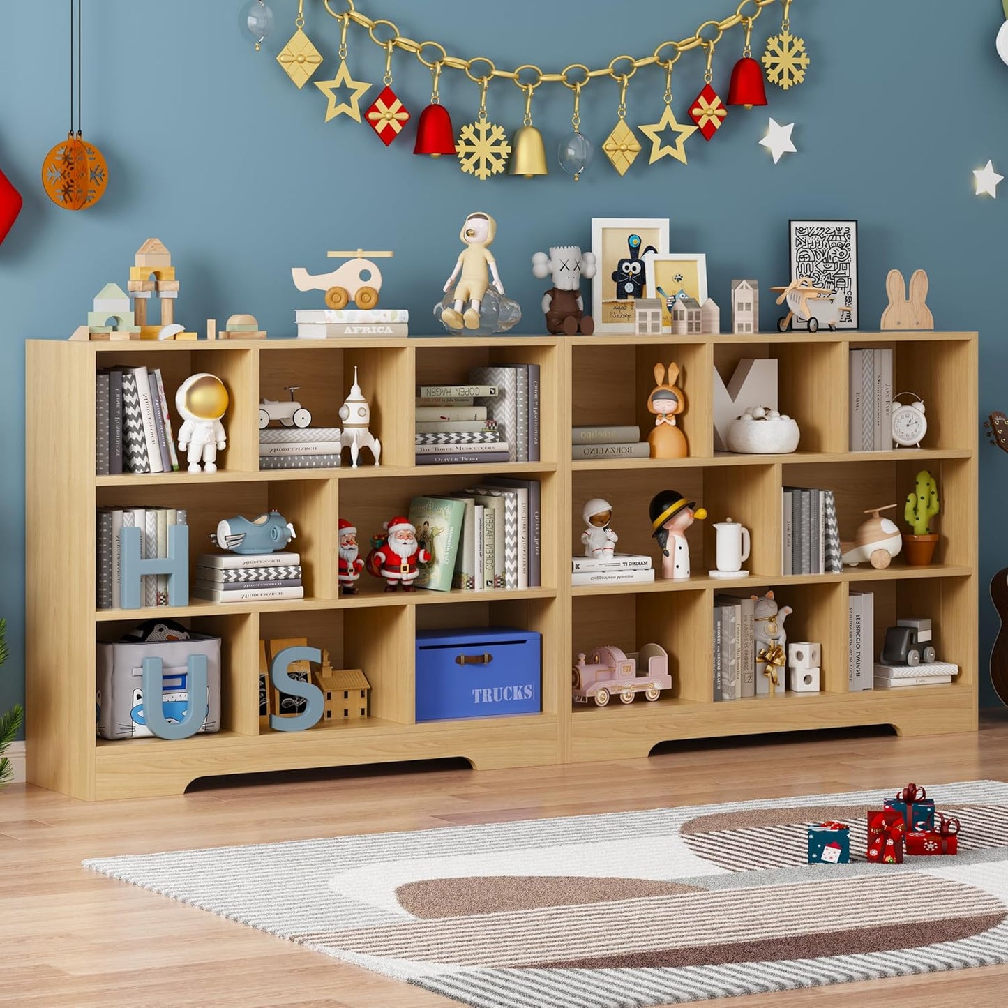 Book Shelf, 8 Cubes Storage Organizer, Freestanding Wooden Bookshelf Cube Shelf for Bedroom, Living Room, Home Office, 3-Tier Open Shelf Wooden Bookcase