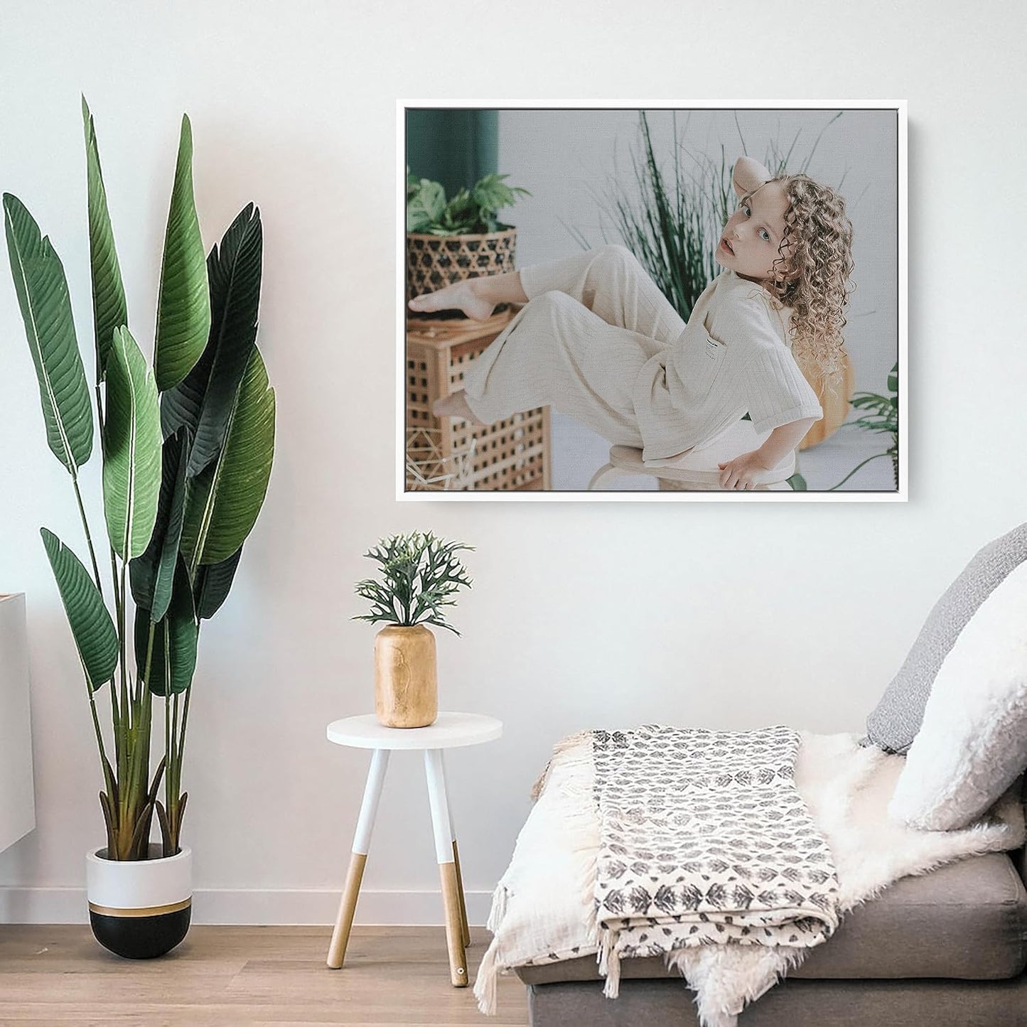 Personalized Custom Canvas Prints: Photo On Canvas (White, 20x20) Transform Your Photos into Stunning Framed Wall Art Digitally Printed Photo To Canvas Ideal for Home Decor, Gifts Keepsakes.