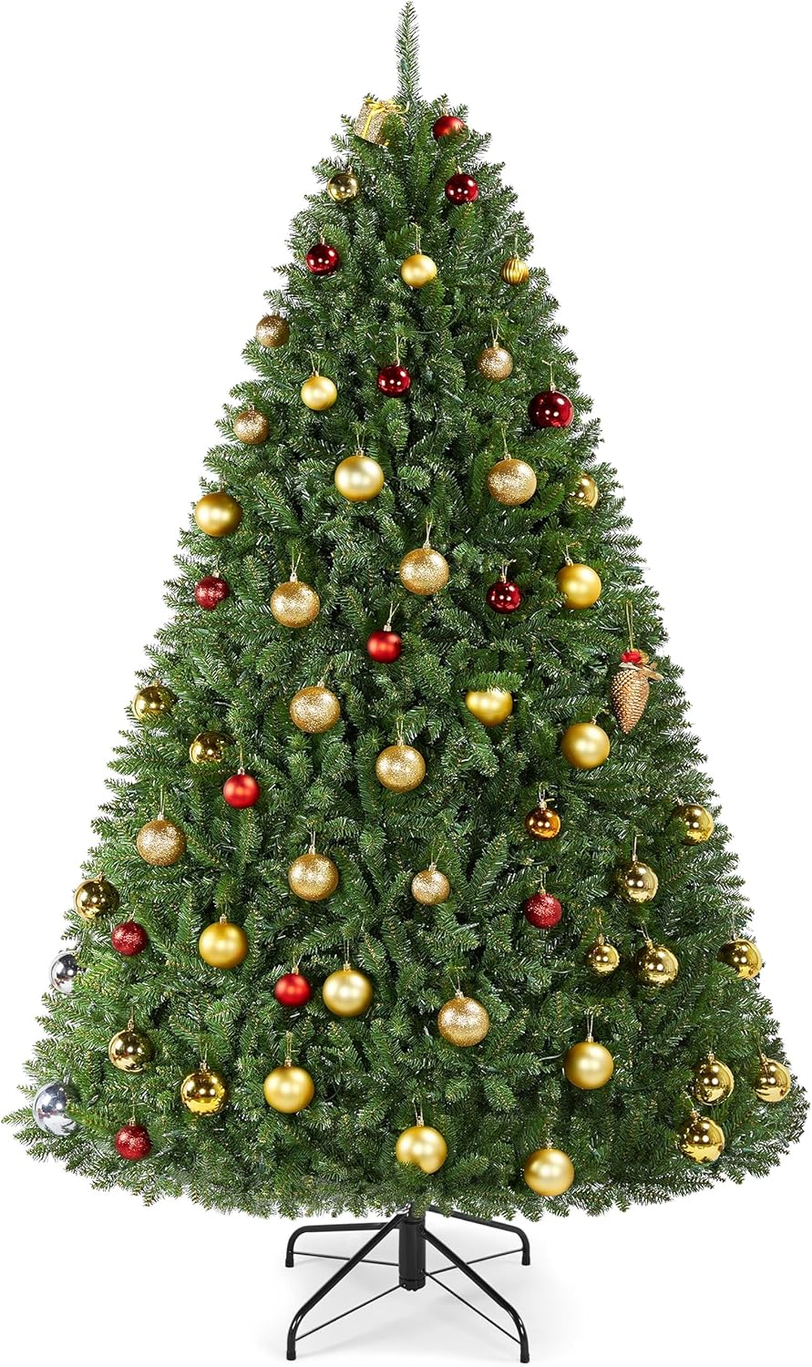 Yaheetech 6ft Premium Unlit Douglas Full Fir Christmas Tree with Foldable Stand Etra Thick Xmas Tree for Home Party Holiday Decoration with 1614 Branch Tips