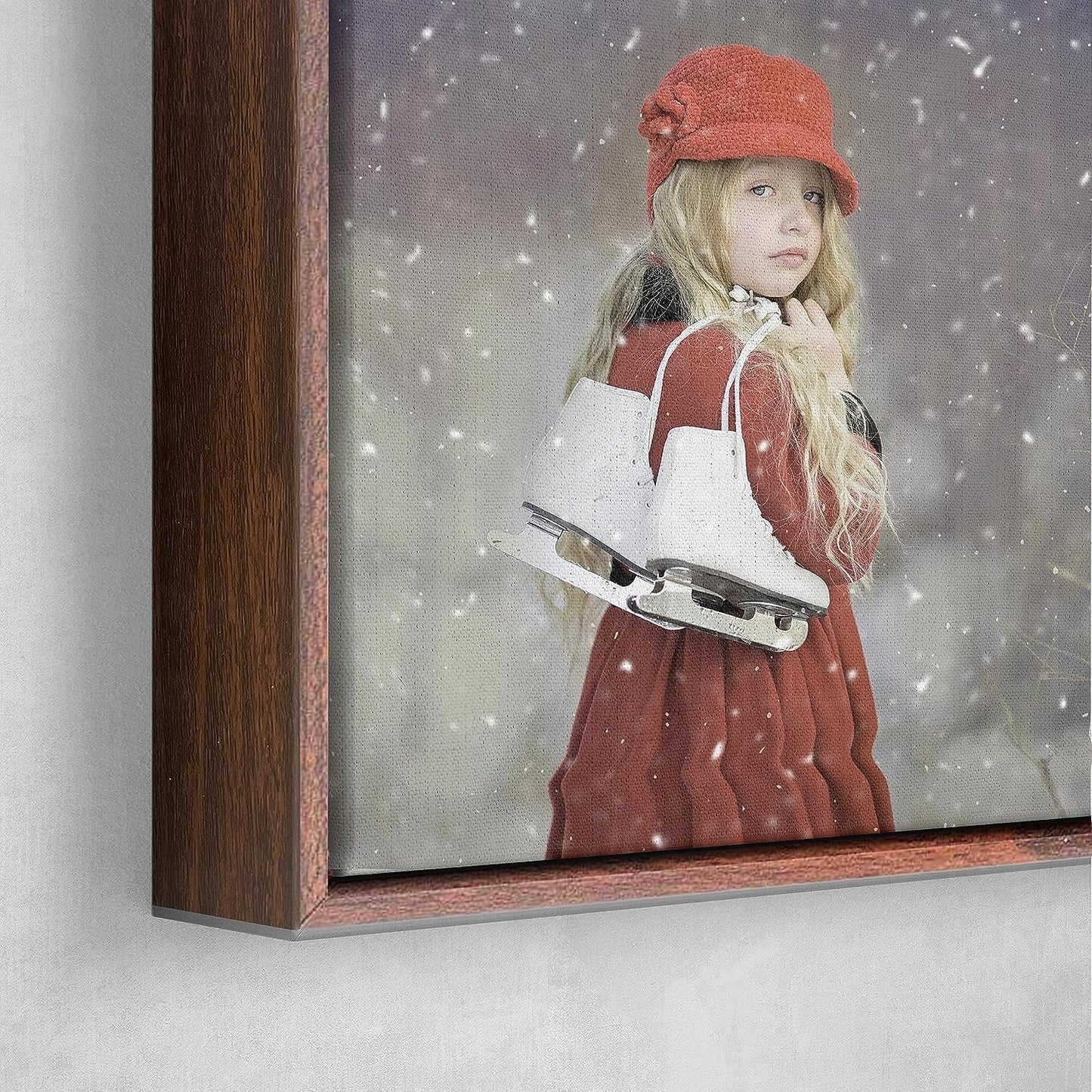 Personalized Custom Canvas Prints: Photo On Canvas (Dark Brown, 24x36) Transform Your Photos into Stunning Framed Wall Art Digitally Printed Photo To Canvas Ideal for Home Decor, Gifts Keepsakes.