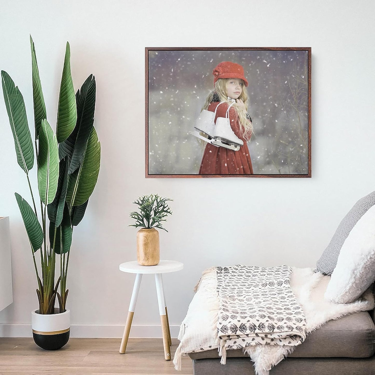 Personalized Custom Canvas Prints: Photo On Canvas (Dark Brown, 11x14) Transform Your Photos into Stunning Framed Wall Art Digitally Printed Photo To Canvas Ideal for Home Decor, Gifts Keepsakes.