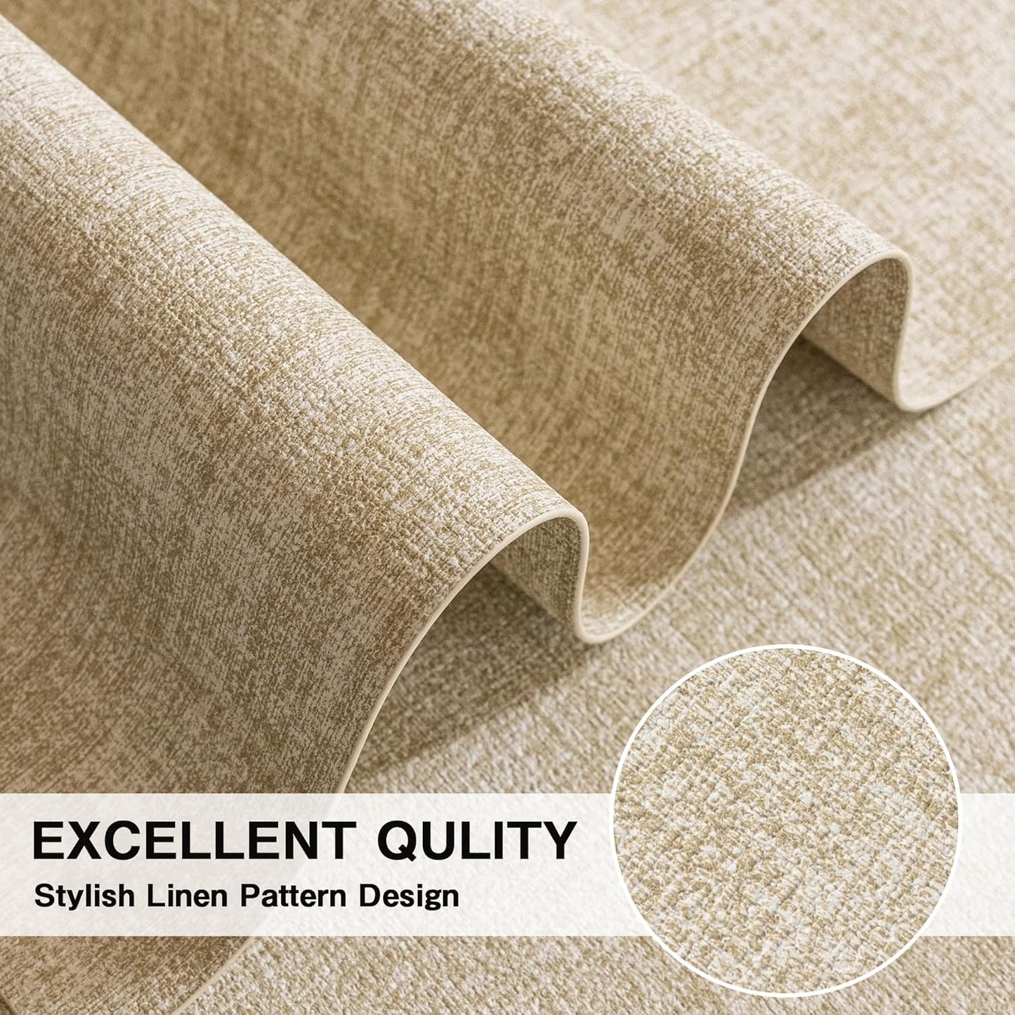 Chrysameld Vinyl Placemats Set of 4 - Faux Leather 100% Waterproof Oil-Proof Wipeable PU Place Mats, Heat Resistant Anti Slip Reversible Table Mats for Indoor & Outdoor Use,(17×12Inch, Beige)