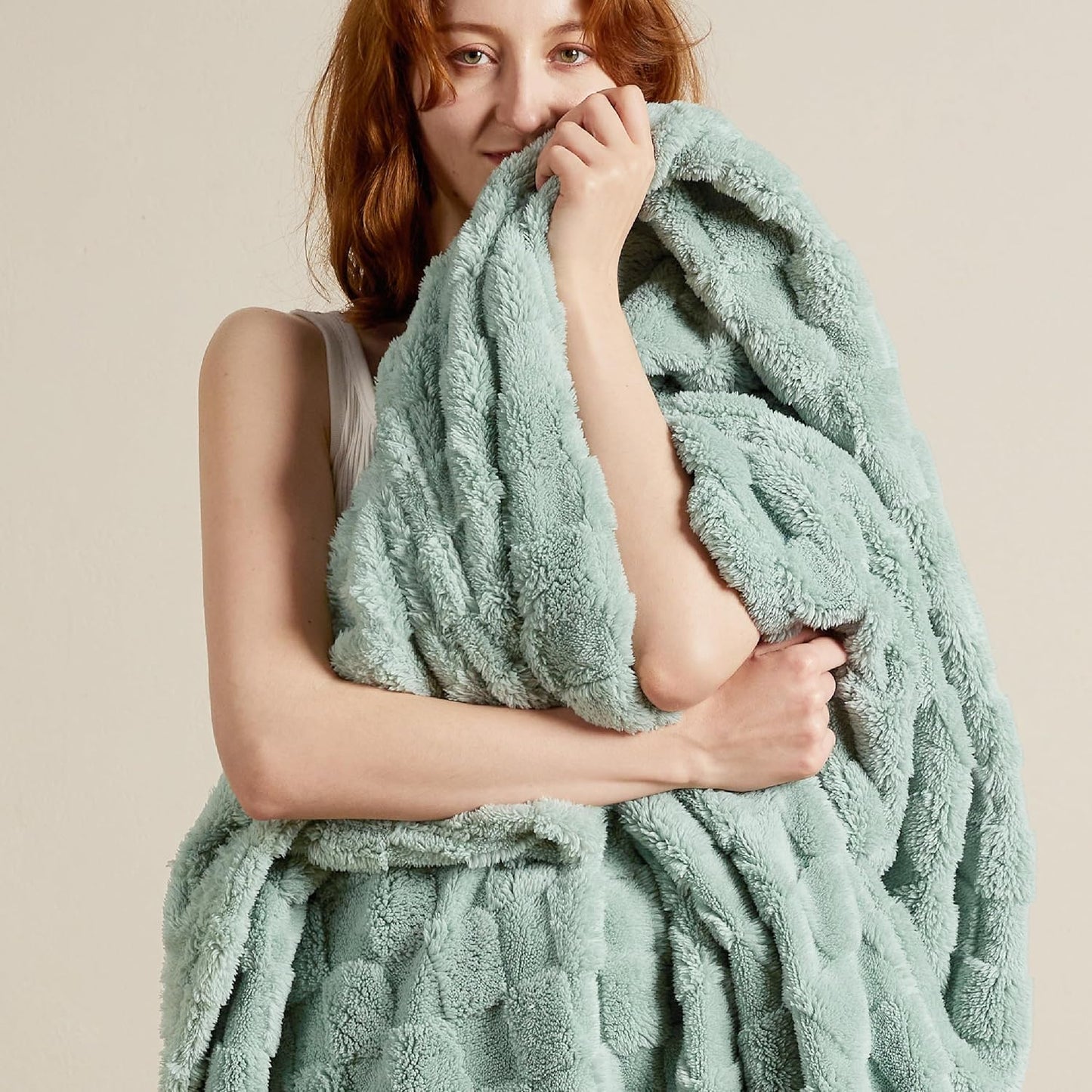 Bedsure GentleSoft Sage Green Throw Blanket for Couch - Super Soft Cozy Blankets Gifts for Women Men Girls, Cute Small Fleece Throws for Bedroom Home Decor, 50x70 Inches