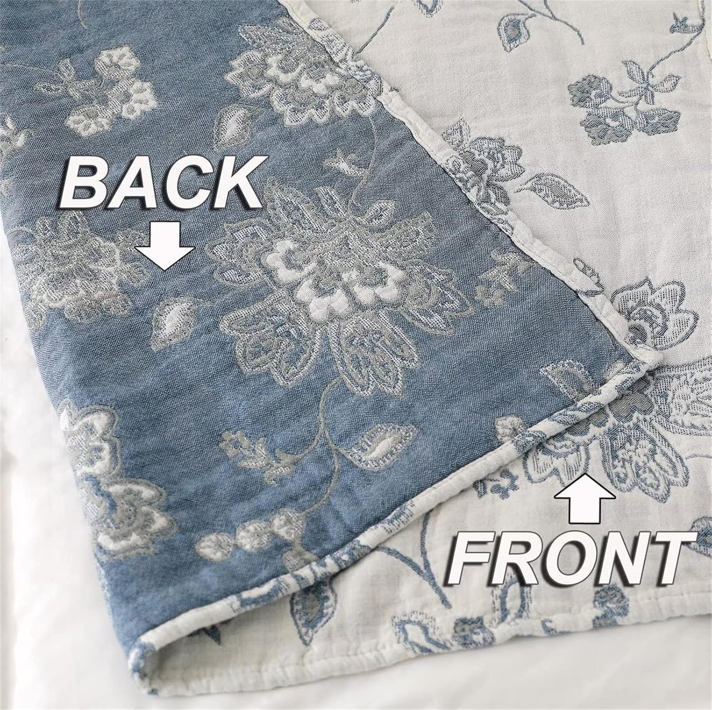 MSGKV Boho Throw Blanket for Couch Sofa Bed Decor, 100% Cotton Blankets Warm Versatile KnitWoven Blanket, Super Soft Warm & Decorative Blanket for Sofa Bed Living Room, 78''Wx 90''L