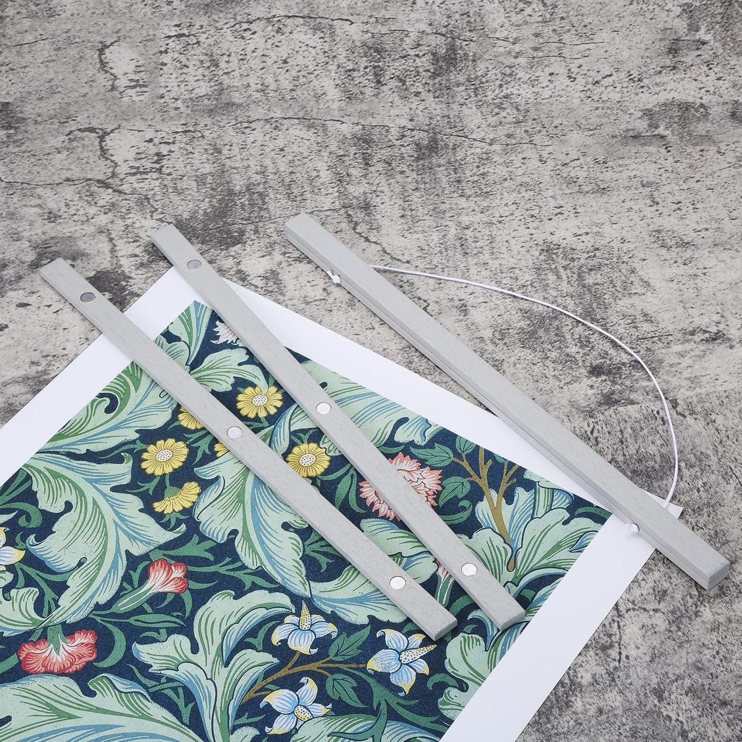 FALAMON Magnetic Poster Hanger Frame, 18x24 18x12 18x28 Solid Wood Magnetic Frame for Posters, Prints, Photos, Pictures, Maps, Scrolls, and Canvas Artwork (Grey, 18")