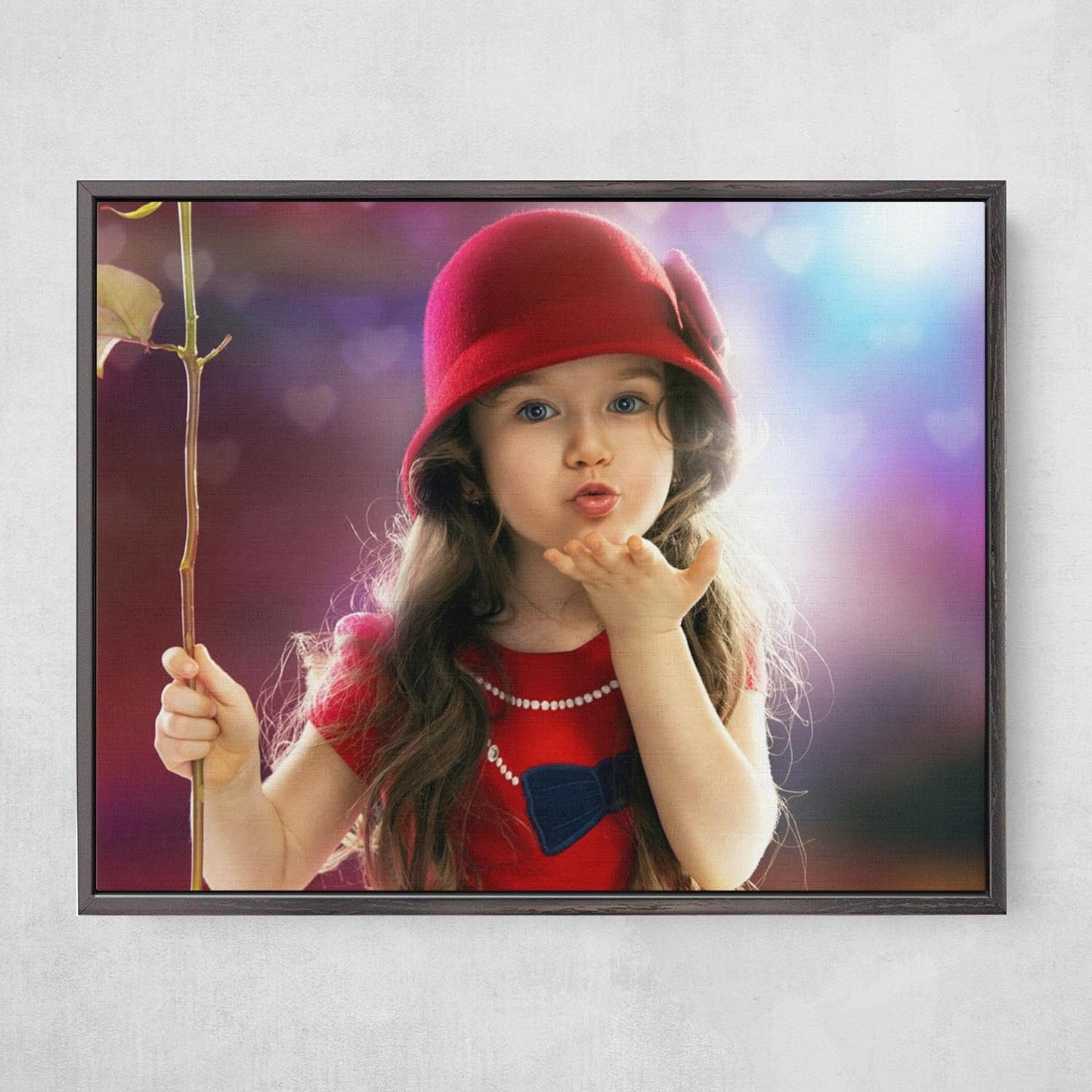 Personalized Custom Canvas Prints: Photo On Canvas (Black 16X24) Transform Your Photos into Stunning Framed Wall Art Digitally Printed Photo To Canvas Ideal for Home Decor, Gifts Keepsakes.