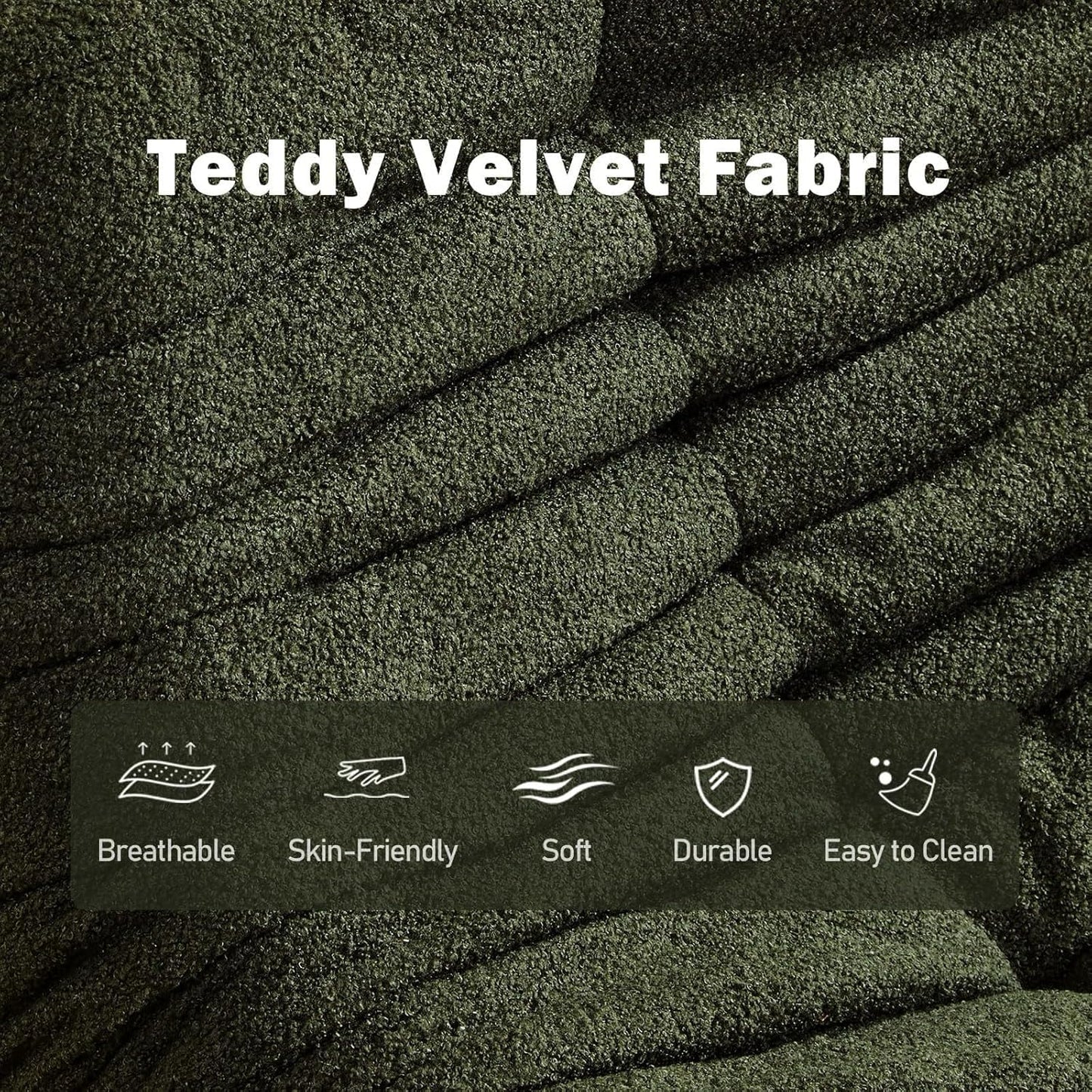 Bean Bag Chair, Fireside Chair Bean Bag Sofa Large Bean Bag Chair for Adults, Bean Bag Chairs for Teens with High Density Comfortable Foam, Memory Foam Bean Bag for Living Room, Bedroom (Green)