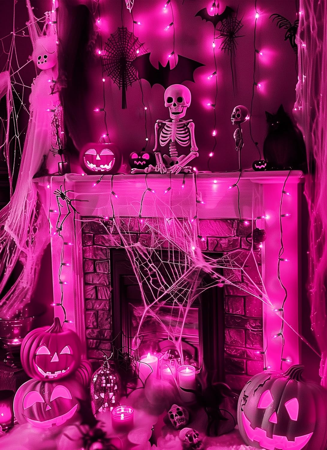 Purple Halloween Mini Lights, 50 Count 13 Feet Incandescent Bulb Mini String Lights, Connectable Halloween Light for Haunted House Ghost Party Holiday Window Indoor Outdoor Decoration, Purple
