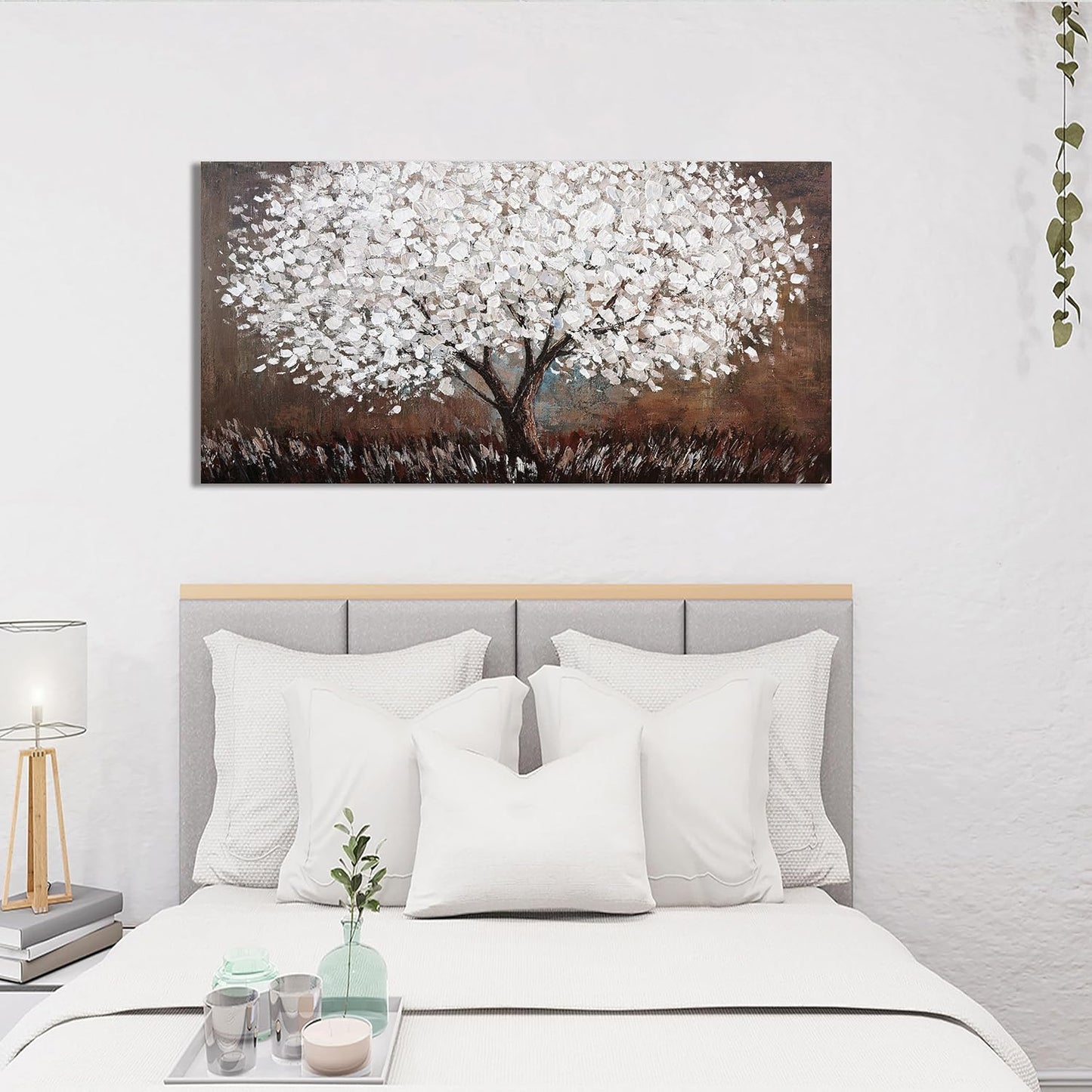 Canvas Wall Art Decor Artwork for Walls Tree of Life Wall Art for Living Room Black and White Wall Art Decor Vintage Tree Flower Wall Decor Art Paintings Prints for Room Home Office Wall Decor 20"X40"