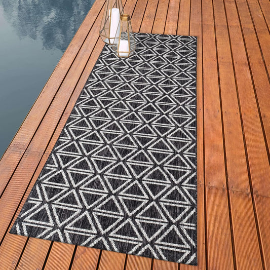 Keen Home Design Outdoor Runner Rug - 2x8 Washable Indoor/Outdoor Rug for Patio, Balcony, Kitchen, Garden, Beach, Deck and Porch. Size: 2'2" x 7'7"