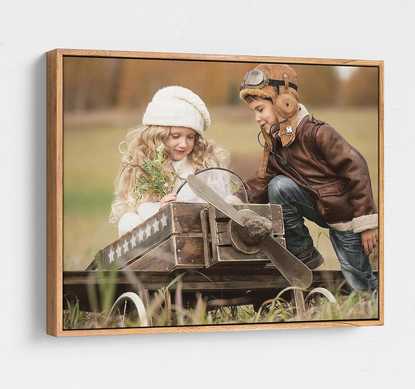 Personalized Custom Canvas Prints: Photo On Canvas (Light Brown, 11x14) Transform Your Photos into Stunning Framed Wall Art Digitally Printed Photo To Canvas Ideal for Home Decor, Gifts Keepsakes.