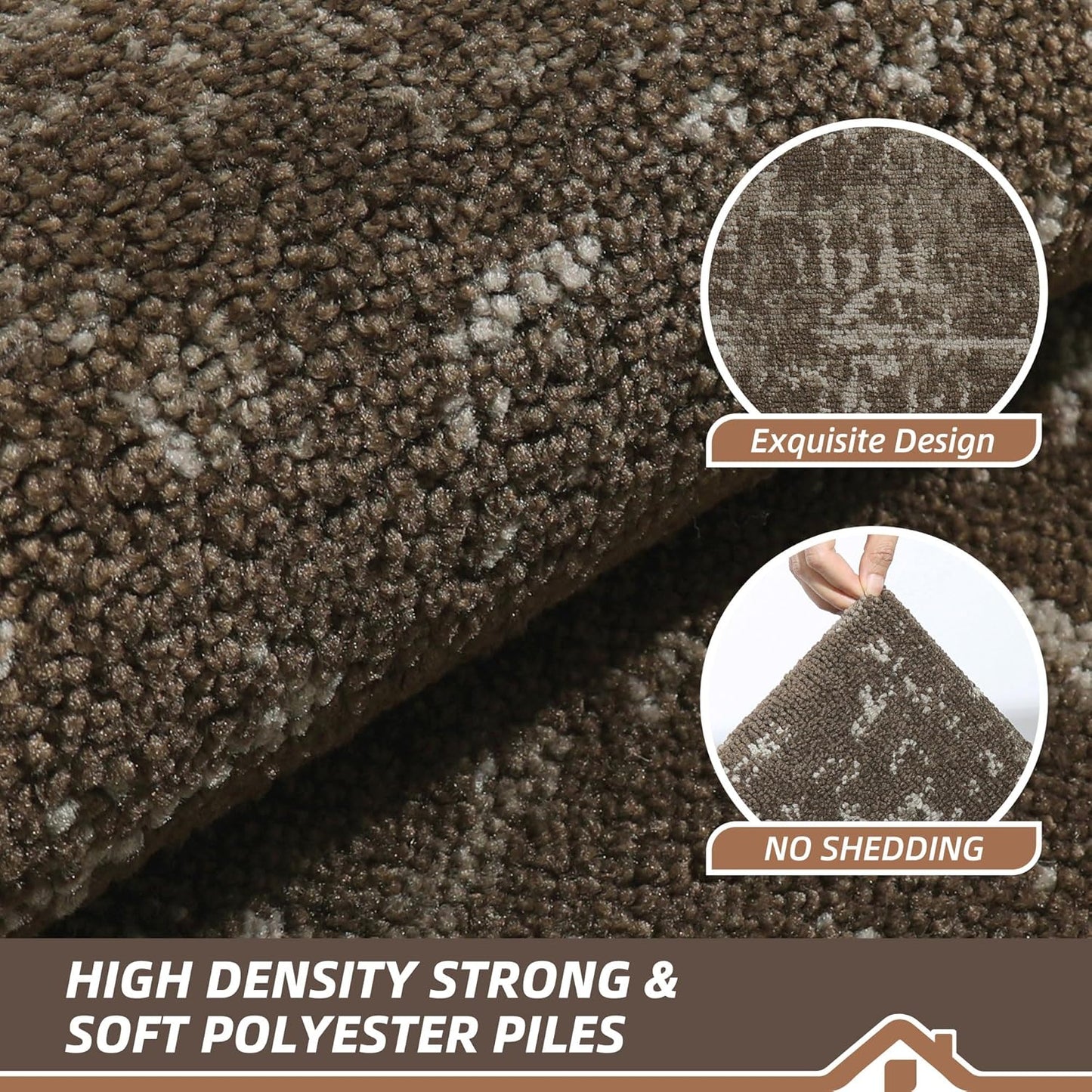 BEQHAUSE Dirt Trapper Door Mat 24"x36" Non-Slip Door Mats Washable Entryway Rugs Stain Resistant Doormat Absorbent Welcome Floor Mat for Front Back Door, Muddy Wet Shoes & Paws,Brown