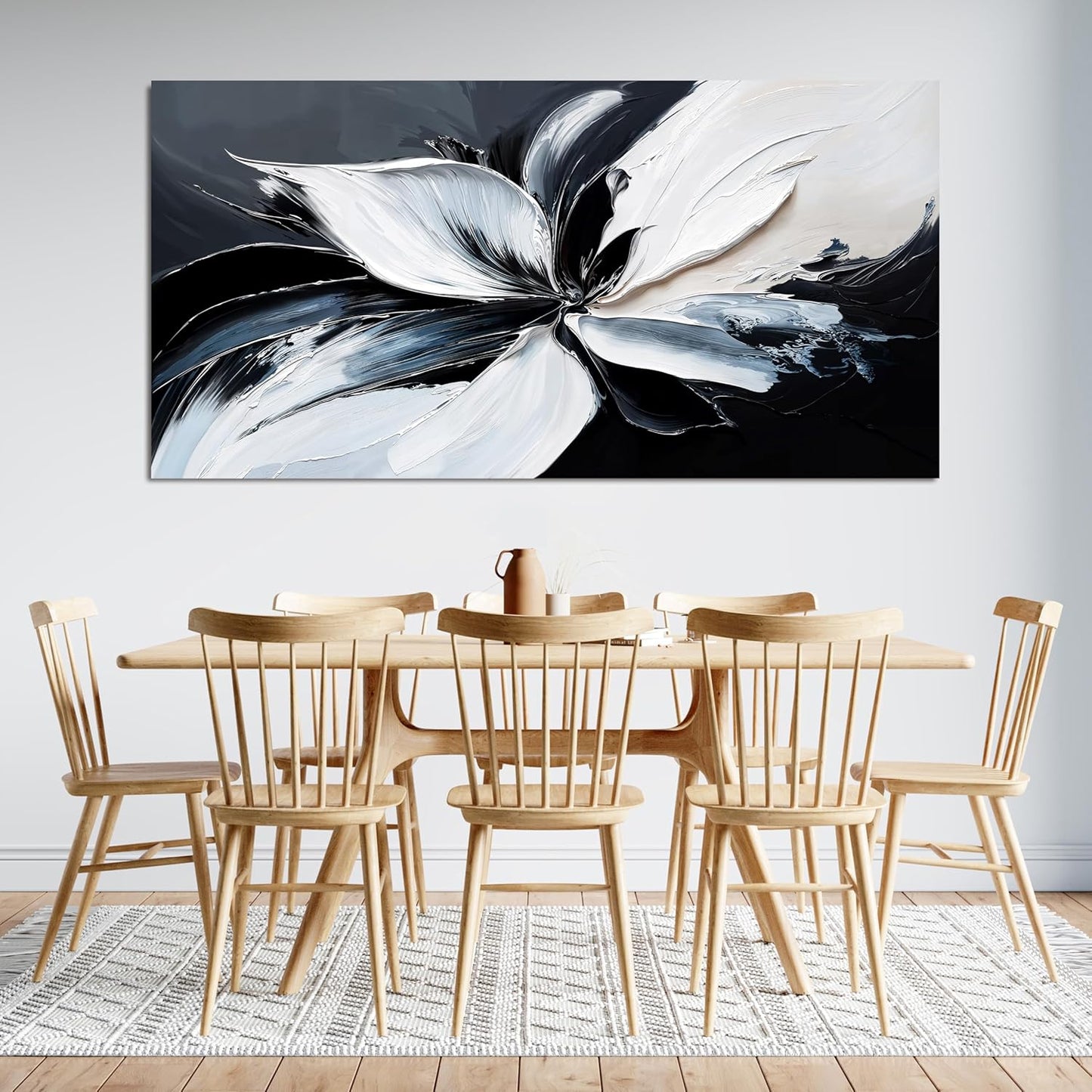 AIXMGSJS Canvas Abstract Wall Art Large Modern Black and White Wall Art Prints Abstract Canvas Art Wall Decor Wall Art for Living Room Artwork for Walls Home Office Decor 24" X 48"