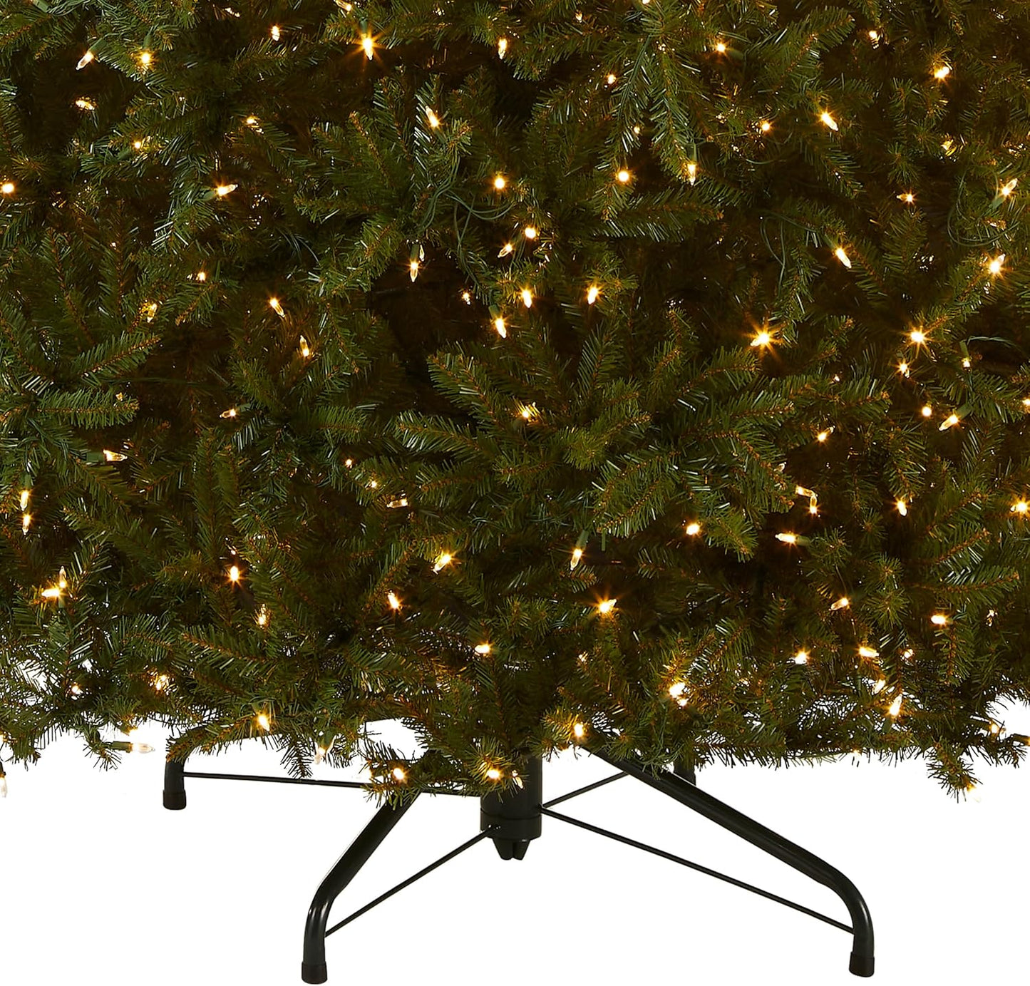 National Tree Company Pre-Lit Artificial Full Christmas Tree, Green, Dunhill Fir, Dual Color LED Lights, Includes PowerConnect and Stand, 12 Feet