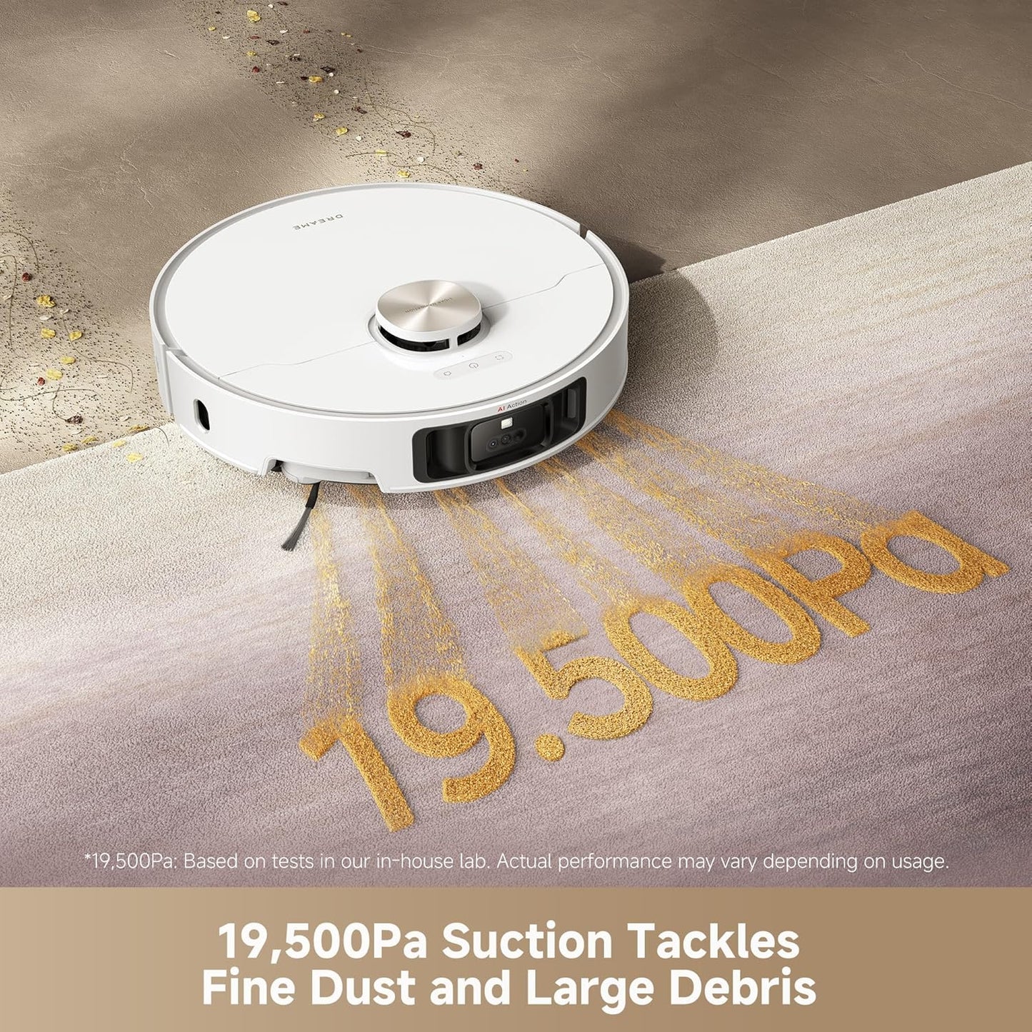 DREAME L50 Ultra Robot Vacuum and Mop White, 19,500Pa Suction, with Auto-Empty and Mop Self-Cleaning, Precise Obstacle Avoidance, HyperStream Detangling DuoBrush