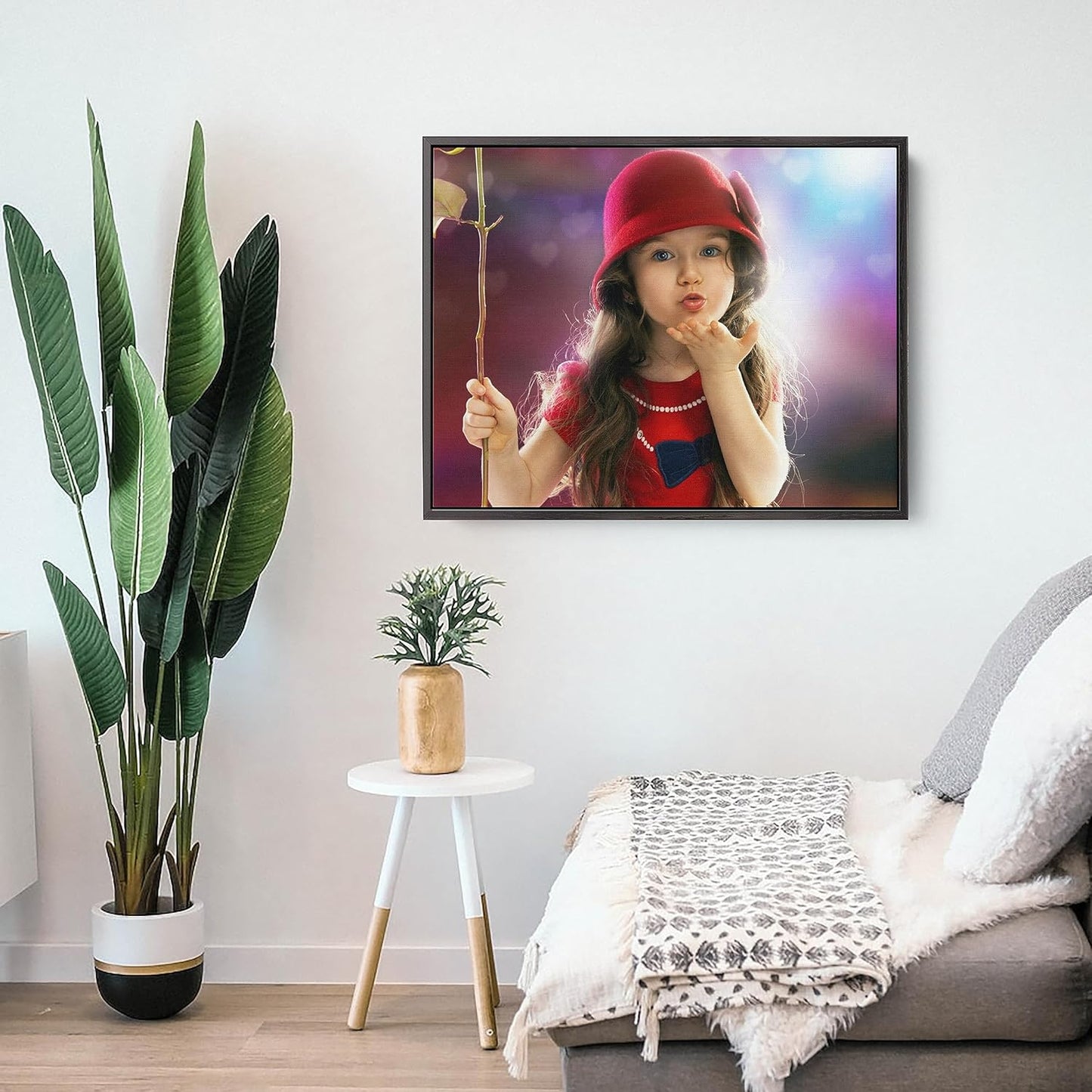 Personalized Custom Canvas Prints: Photo On Canvas (Black 20X20) Transform Your Photos into Stunning Framed Wall Art Digitally Printed Photo To Canvas Ideal for Home Decor, Gifts Keepsakes.