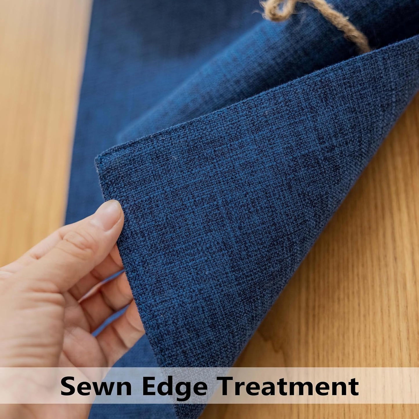 Demetex Navy Blue Place Mats Set of 8 Modern Wipeable Placemats Heat Resistant Table Mats for Holiday Picnic Dinner, 13x19 inch, Navy Blue