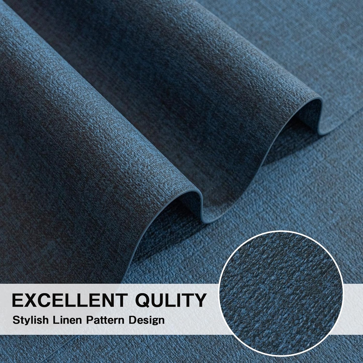 Chrysameld Vinyl Placemats Set of 8 - Faux Leather 100% Waterproof Oil-Proof Wipeable PU Place Mats, Heat Resistant Anti Slip Reversible Table Mats for Indoor & Outdoor Use,(17×12Inch, Navy Blue)