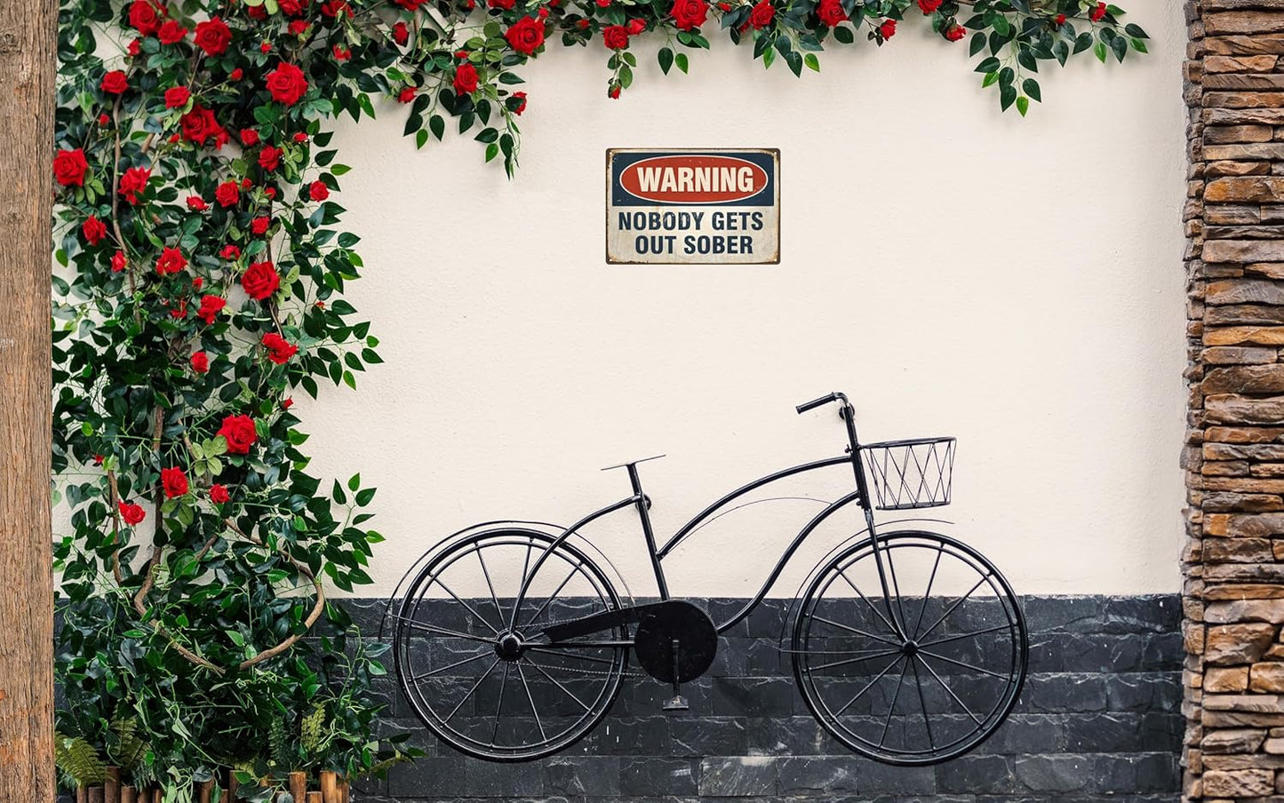 Vintage Tin Sign Retro Metal Funny Warning Signs for Home Decor Stylish Wall Art Plaques Gift for Bathroom Kitchen and Gothic Wall Decor in Every Room 12x8 in