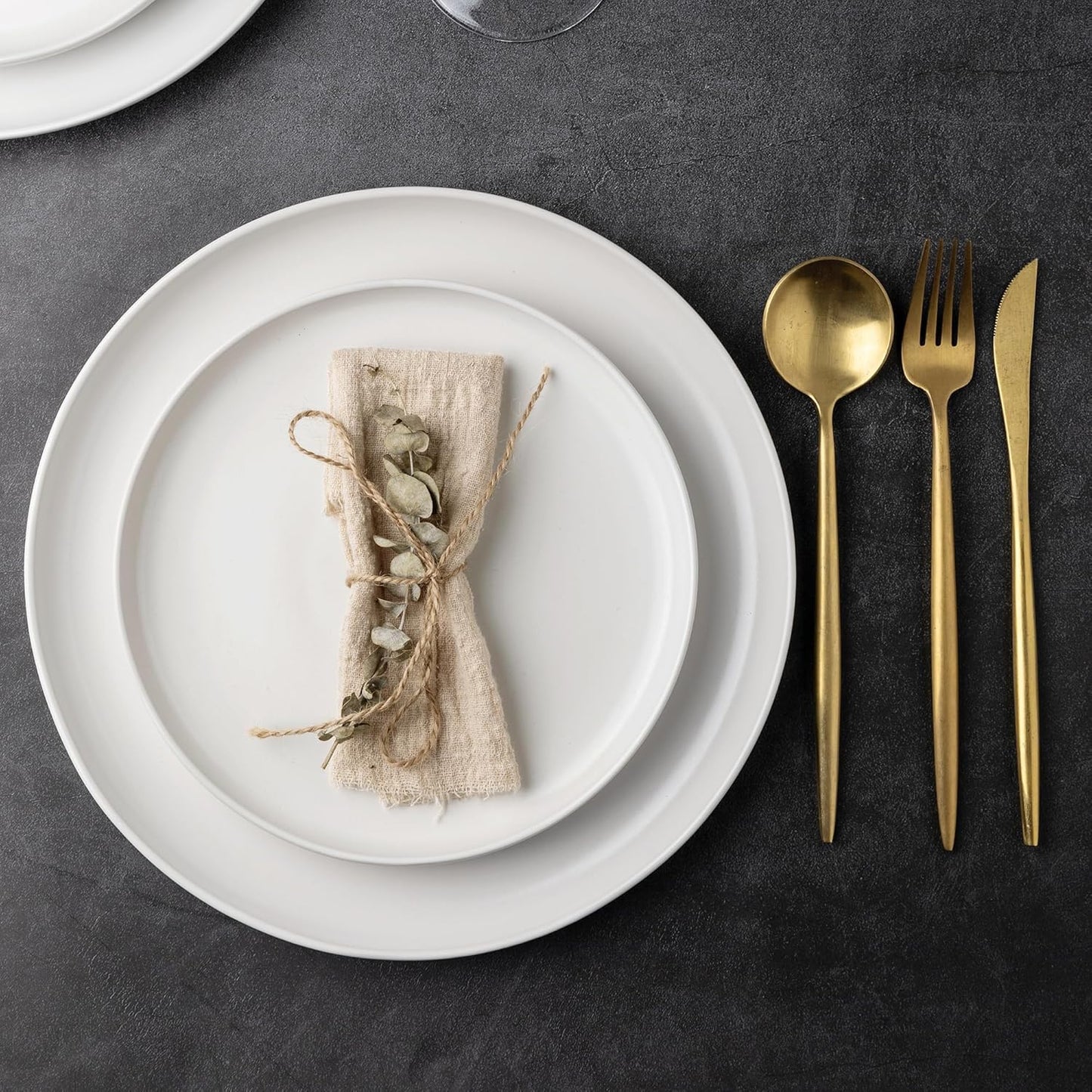 AmorArc Ceramic Dinnerware Sets, Wavy Rim Stoneware Plates and Bowls Sets, Highly Chip and Crack Resistant | Dishwasher & Microwave & Oven Safe Dishes set, Service for 6 (18pc)