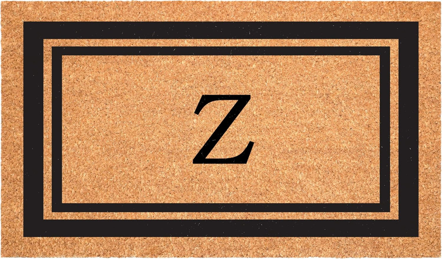 Calloway Mills 152962448 Black Border 24" x 48" Monogram Doormat (Letter Z)