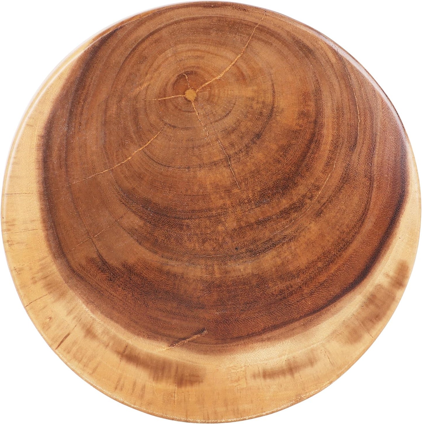 Rutledge & King Kirklee Wood End Table - Small Round Side Table - Suar Wood Side Table - Round Nightstand/Small Accent Table - Round End Tables Living Room - Wooden Side Table