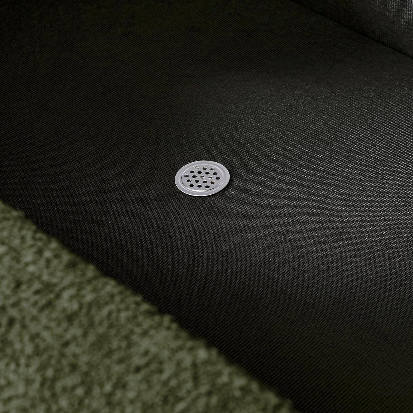 Oval Storage Bench 43.5" Linen Fabric Upholstered Entryway Bench with Solid Wood Legs Ottoman Bench Indoor Bench for Living Room/Bedroom/End of Bed/Entryway (Dark Green)