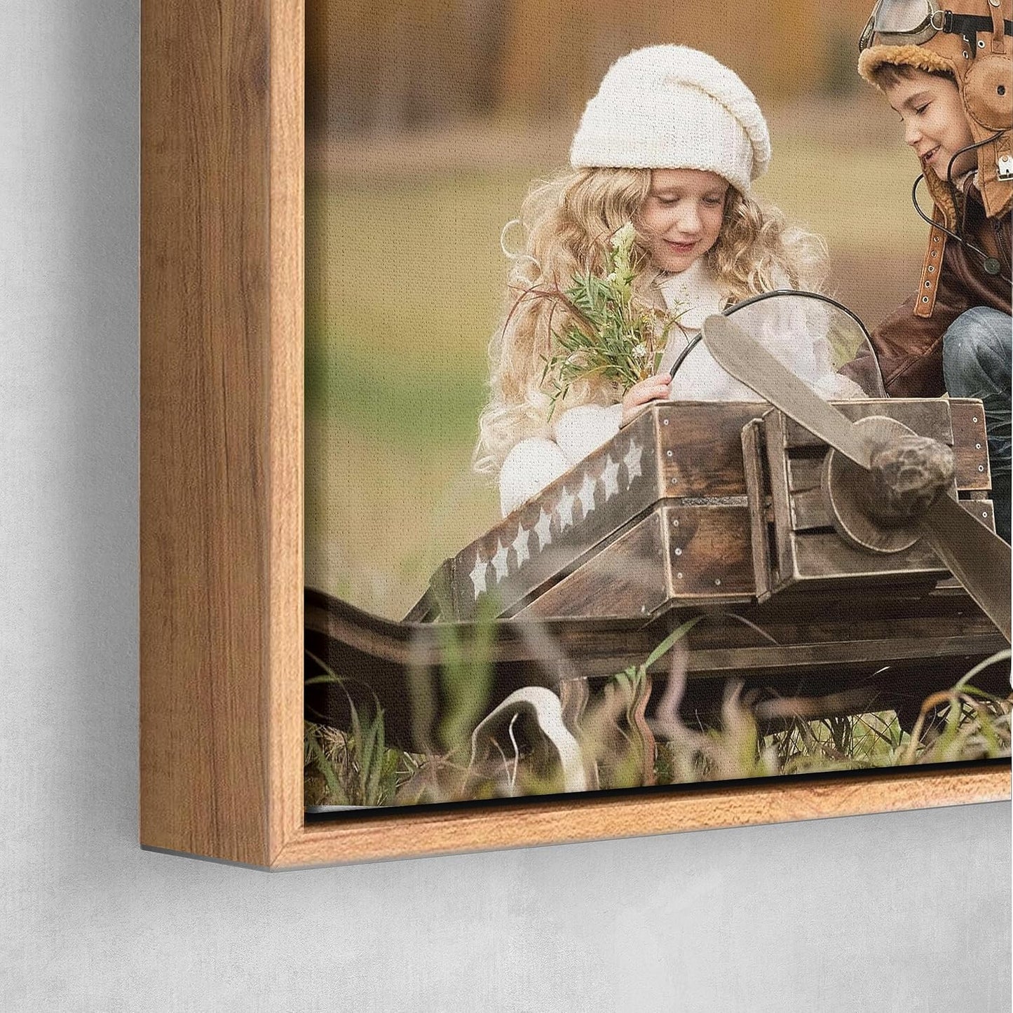 Personalized Custom Canvas Prints: Photo On Canvas (Light Brown, 20X20) Transform Your Photos into Stunning Framed Wall Art Digitally Printed Photo To Canvas Ideal for Home Decor, Gifts Keepsakes.