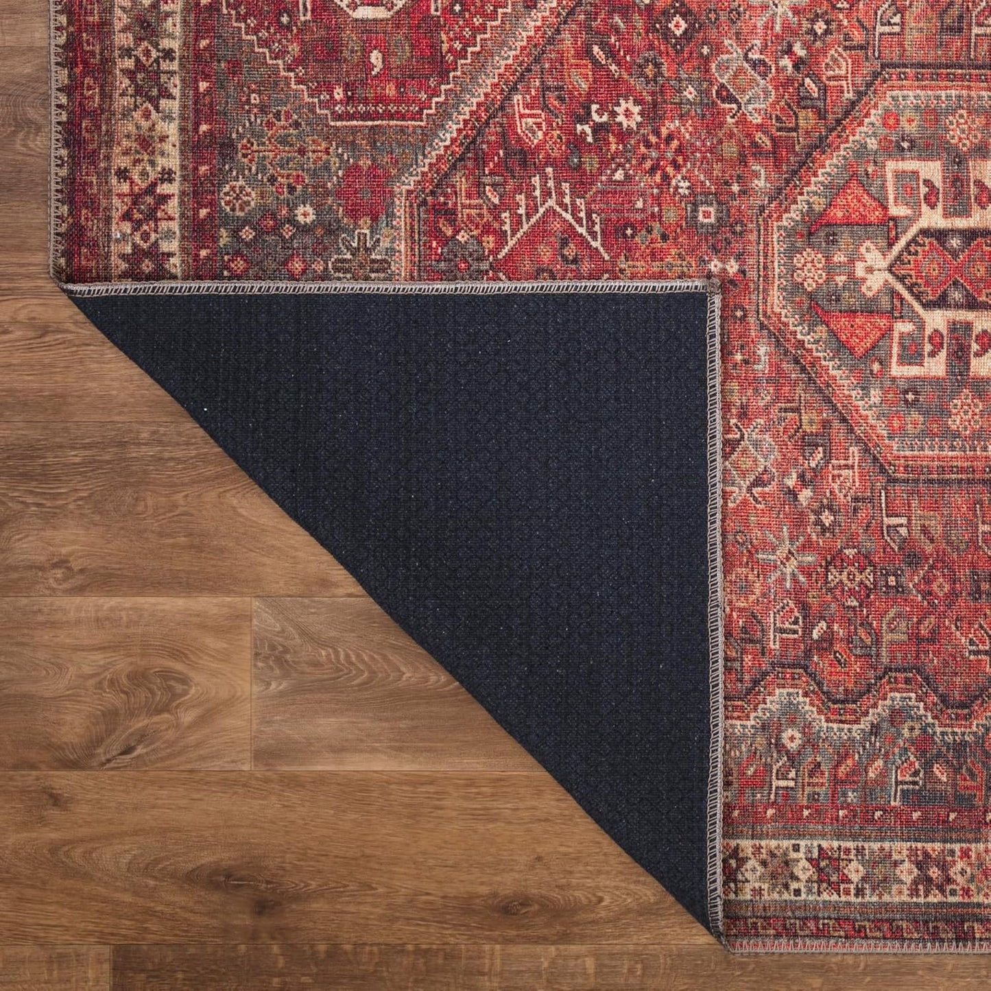 Keen Home Design 2x7 Rug - Machine Washable Runner Rug with Non-Slip Backing, Ideal for Hallway, Entryway, Kitchen, Laundry Room - Vintage, Easy Clean, Durable, Low Pile Rug - (2'6" x 7')