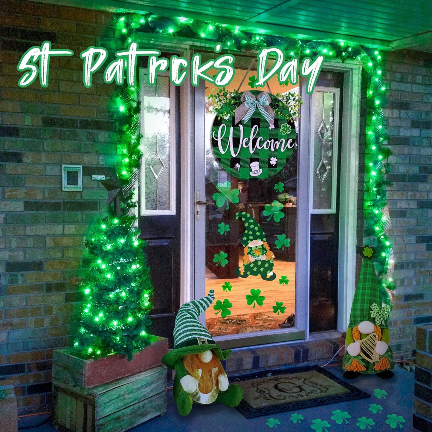 Hopolon Green Christmas Lights,50 Count 2PACK Green Wire 13 Feet Incandescent Mini Christmas Lights Plug in for Outdoor Indoor Halloween Tree Wedding Holiday Lighting Decor(2pcs Green)