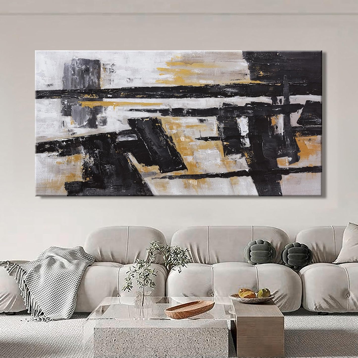 Abstract Wall Art Wall Decor Bedroom Pictures Artwork Canvas Wall Art Black And Gold Artwork Large Size Modern Painting Wall Decoration Pictures For Living Room Home Kitchen Office 30x60 Inch
