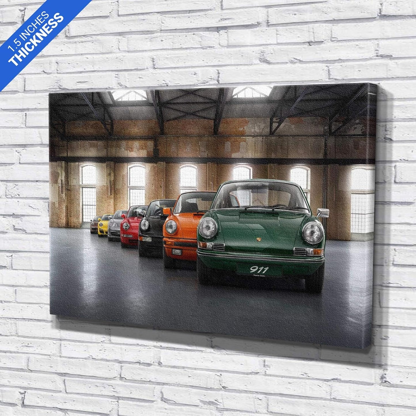 Porsche Car 911 Color Revolution Canvas Art Print Picture Wall Home Decor - Various Sizes (24in x 18in Gallery Wrapped)