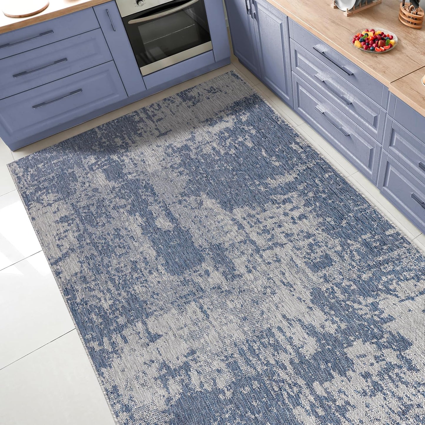 Keen Home Design Terrace Outdoor Area Rug - 8x10 Washable Indoor/Outdoor Rug for Patio, Kitchen, Balcony, Beach, Garden, Deck and Porch, Size: 7'7"x10'