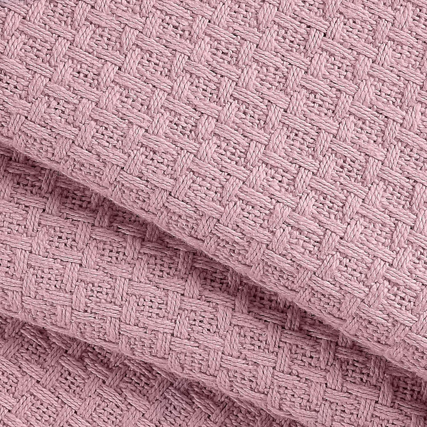 BELIZZI HOME 100% Cotton Bed Blanket, Breathable Bed Blanket Twin Size, Cotton Thermal Blankets Twin, Perfect for Layering Any Bed for All Season, Purple