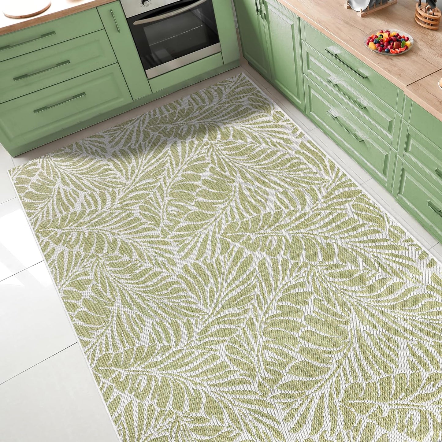 Keen Home Design Terrace Outdoor Area Rug - 8x10 Washable Indoor/Outdoor Rug for Patio, Kitchen, Balcony, Beach, Garden, Deck and Porch, Size: 7'7"x10'