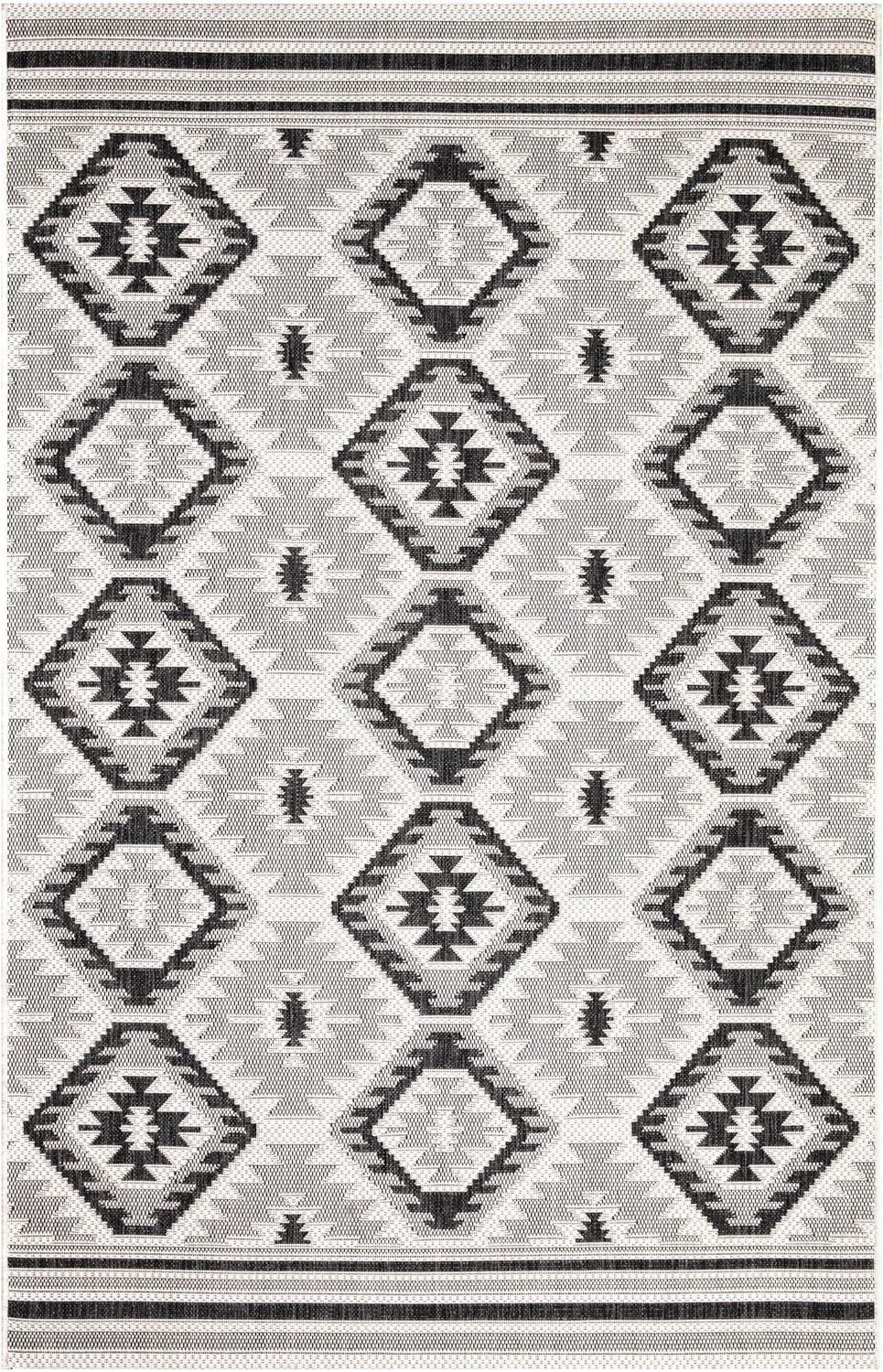 Keen Home Design Outdoor Rug - 8x10 Washable Indoor/Outdoor Rug for Patio, Balcony, Kitchen, Garden, Beach, Deck and Porch. Size: 7'9" x 10'2"