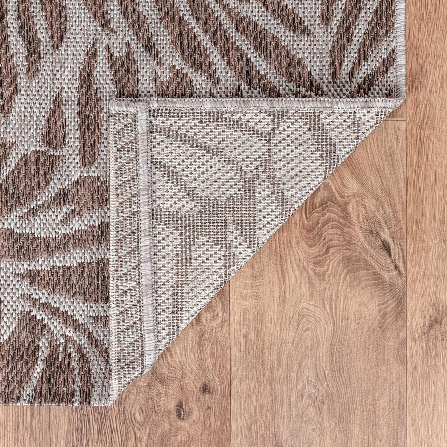 Keen Home Design Terrace Outdoor Round Rug - 8ft Round Washable Indoor/Outdoor Rug for Patio, Kitchen, Balcony, Beach, Garden, Deck and Porch, Size: 7'7" Round