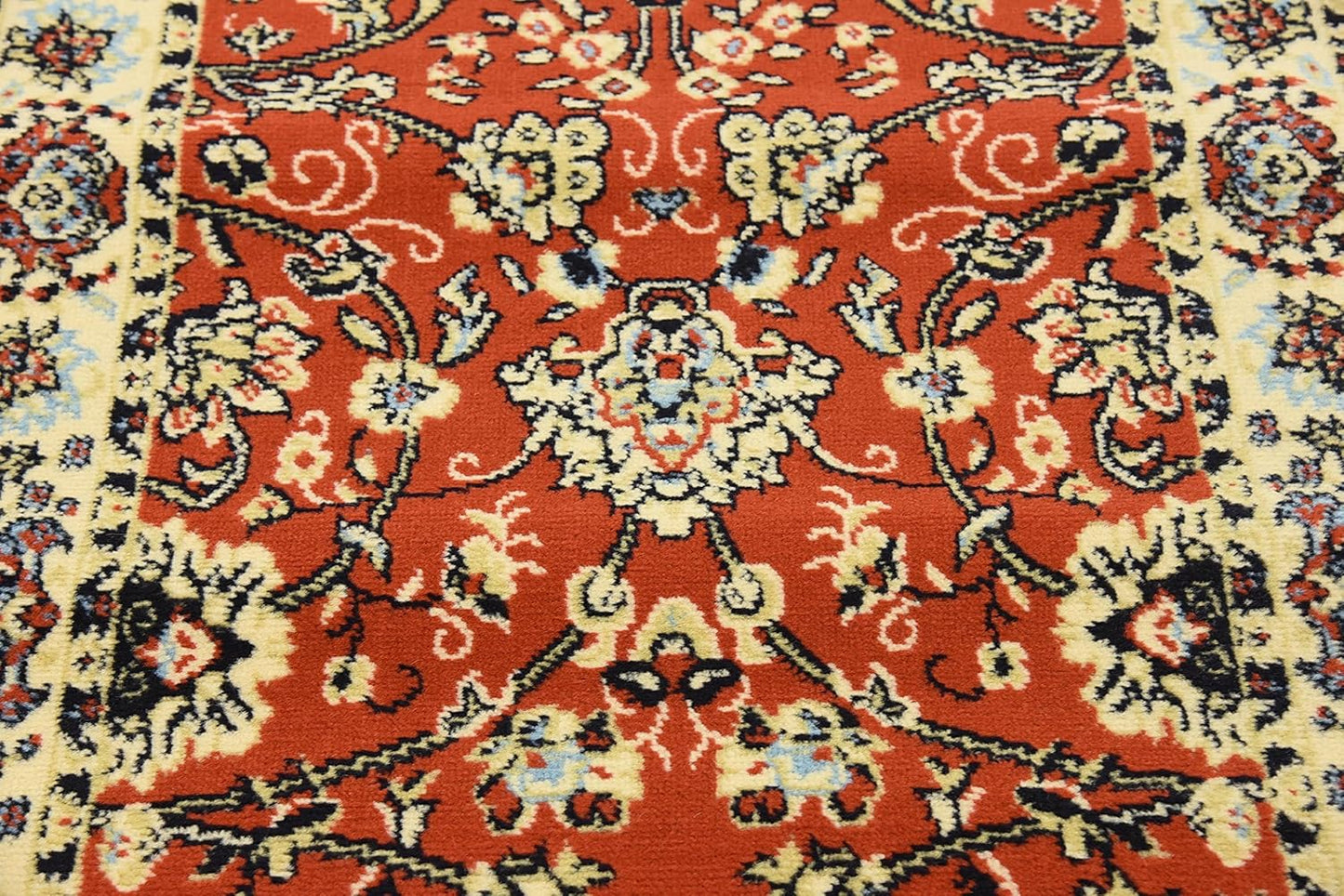 Unique Loom Sialk Hill Collection Area Rug - Washington (3' x 16' 5" Runner Terracotta/Cream)